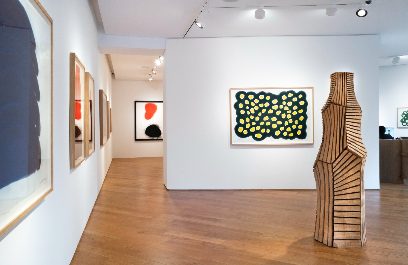Installation image for David Nash: Sculptures and papers, at Galerie Lelong & Co.