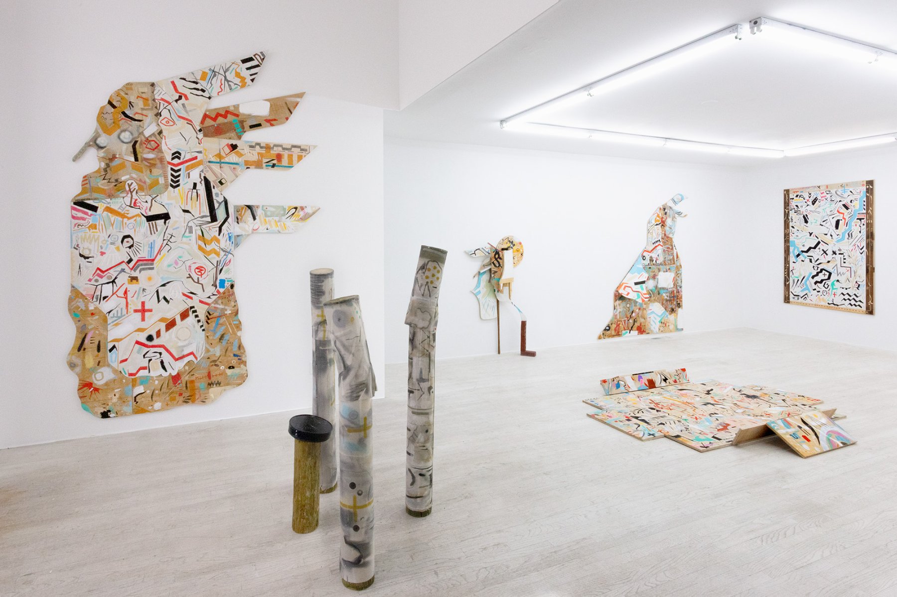 Installation image for Matthew Kirk: White Snake, at Halsey McKay Gallery