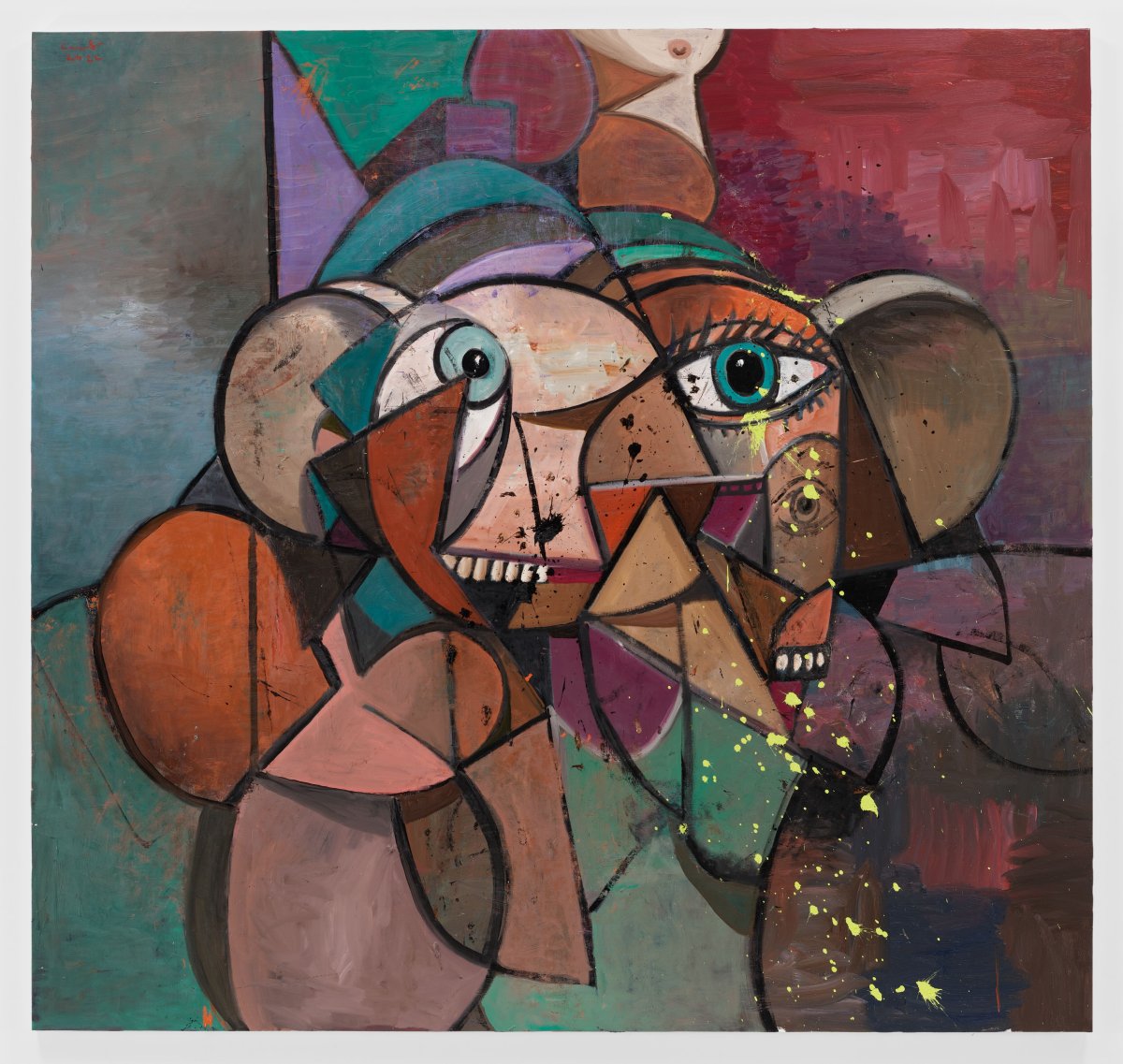 George Condo, Abstract Portrait Composition, 2022