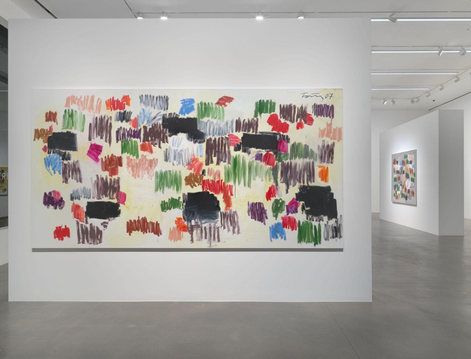 Installation image for Günther Förg. Tupfenbilder, at Hauser & Wirth