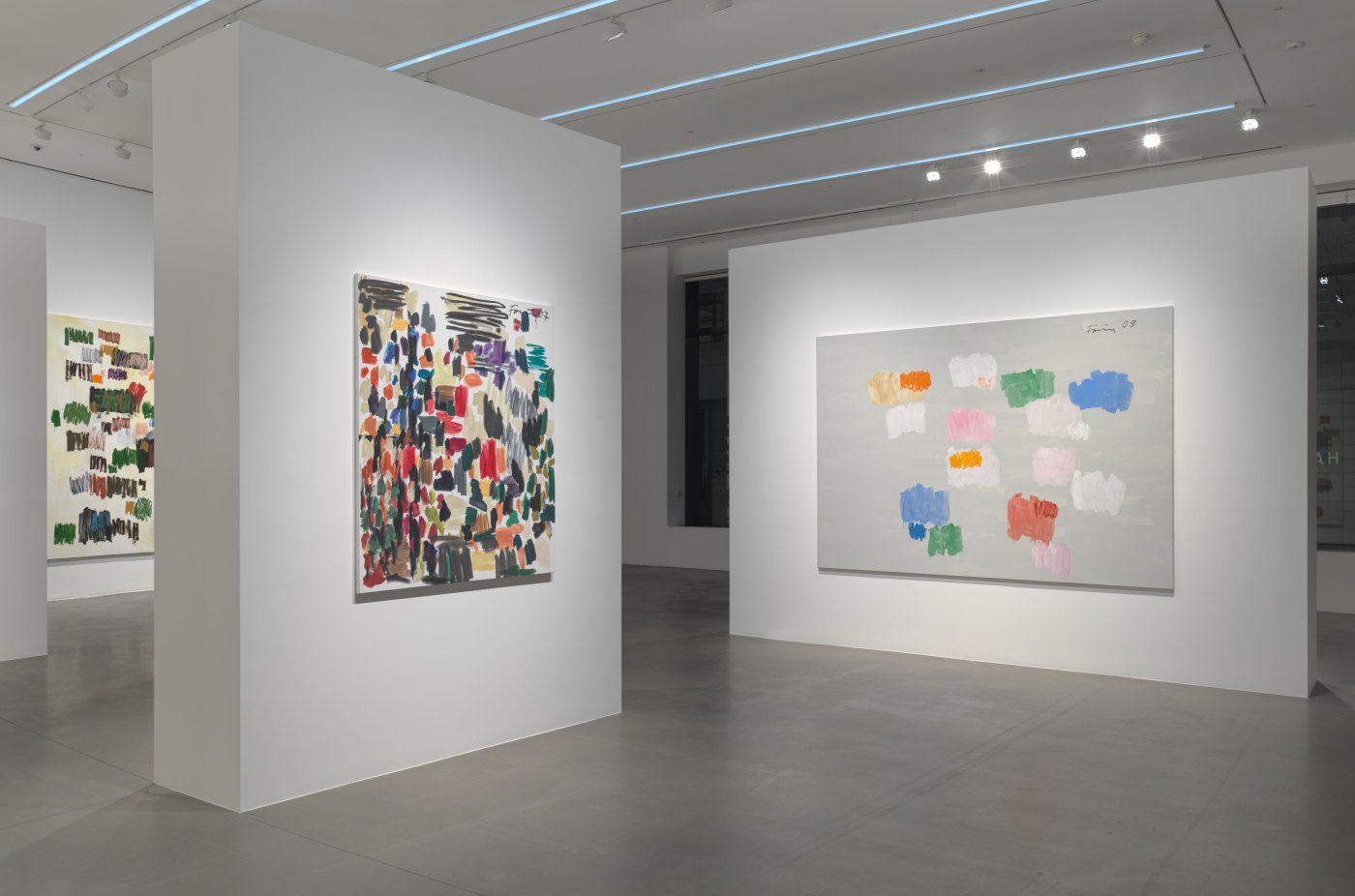 Installation image for Günther Förg. Tupfenbilder, at Hauser & Wirth