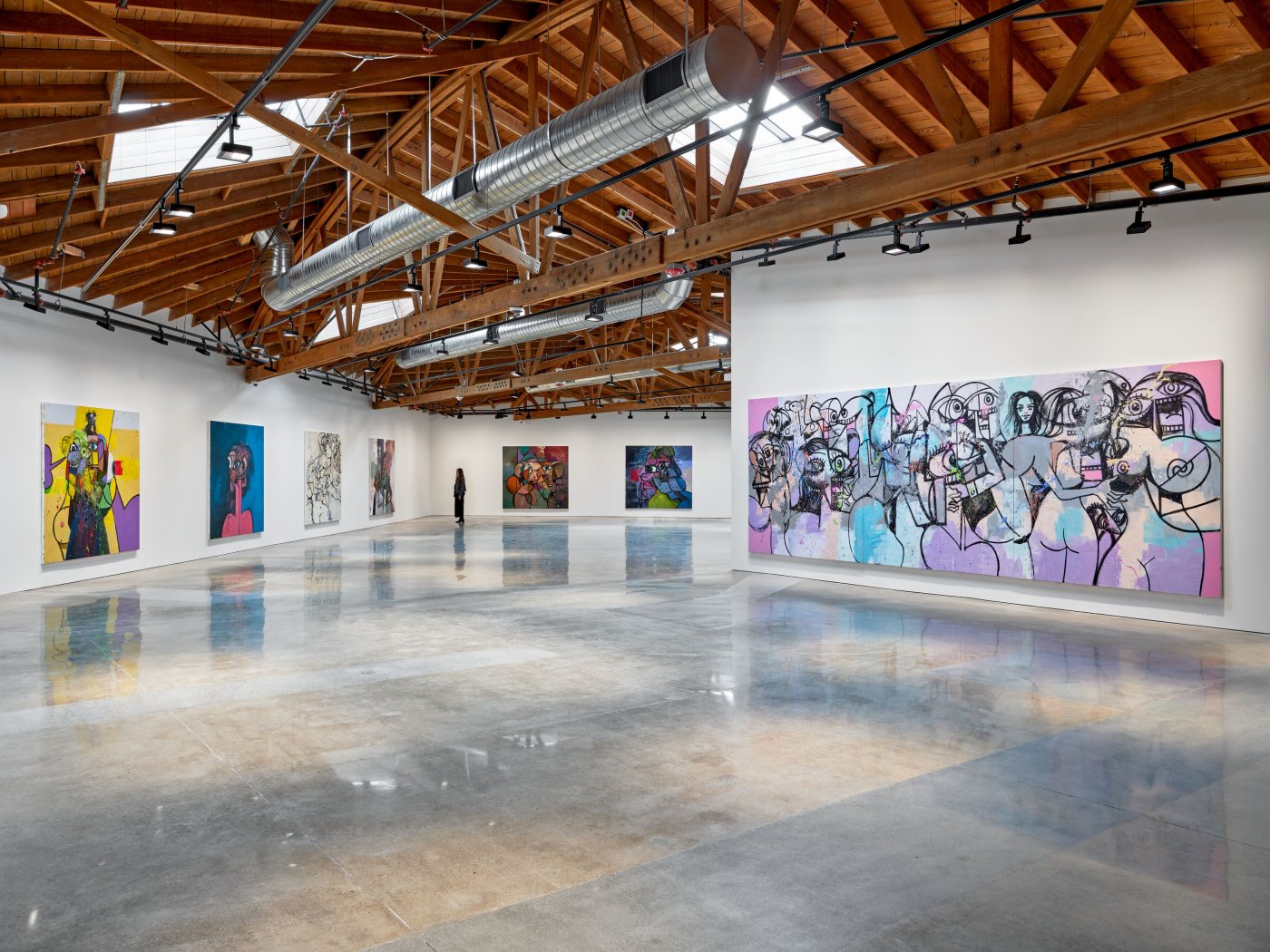 Installation image for George Condo. People Are Strange, at Hauser & Wirth