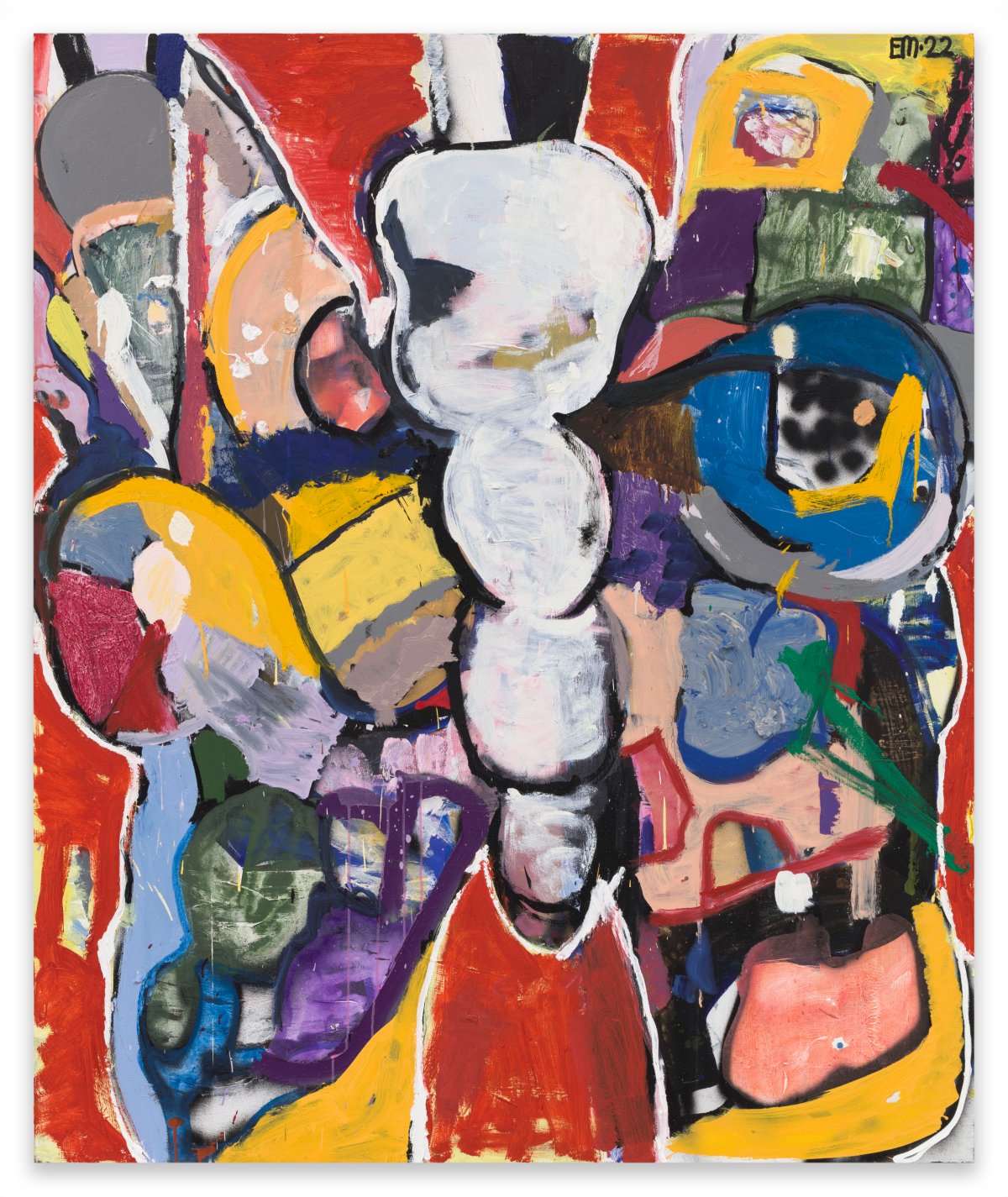 Eddie Martinez, Bufly No. 14 (Hot Red), 2022
