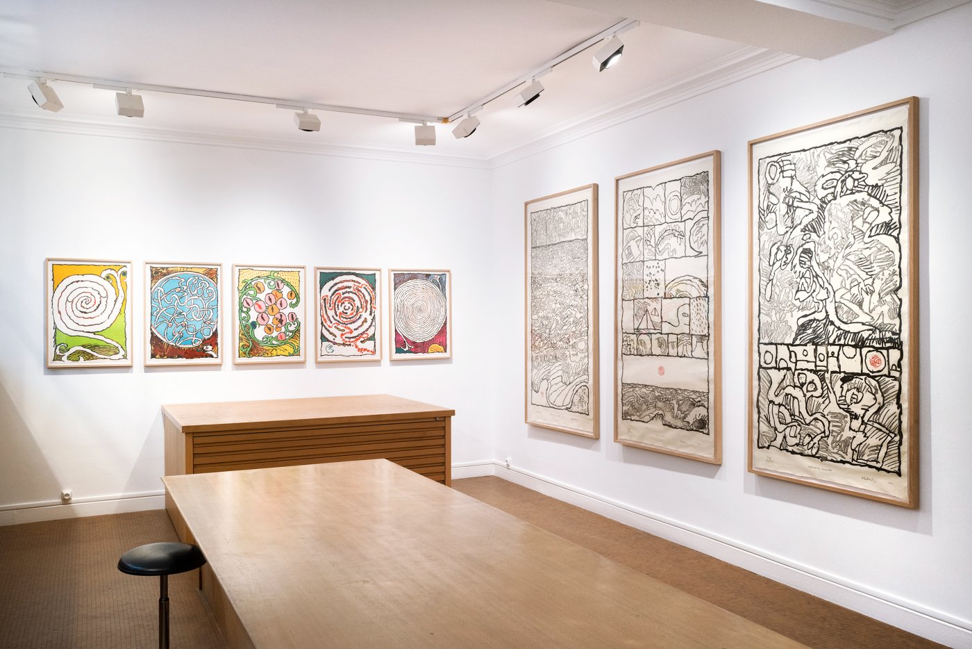 Installation image for Pierre Alechinsky: Dernières nouvelles, at Galerie Lelong & Co.