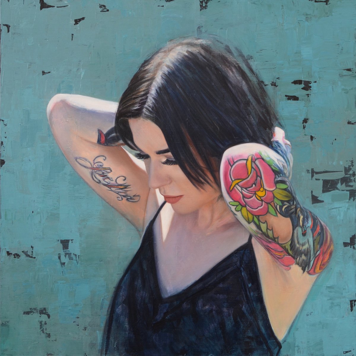 Philip Munoz, Girl with Flower Tattoos, 2019