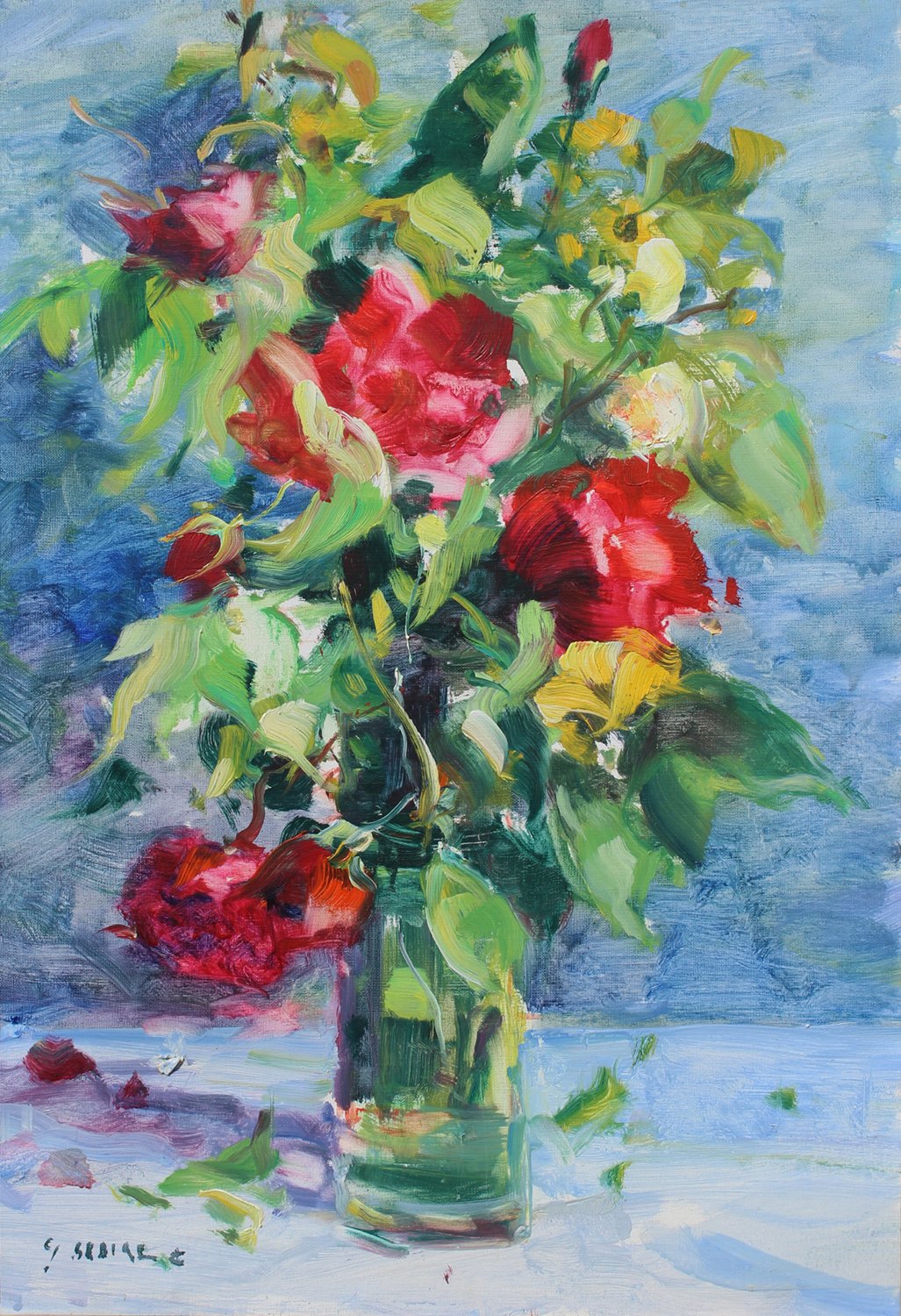 Gaston Sébire, Le bouquet rouge, 1980