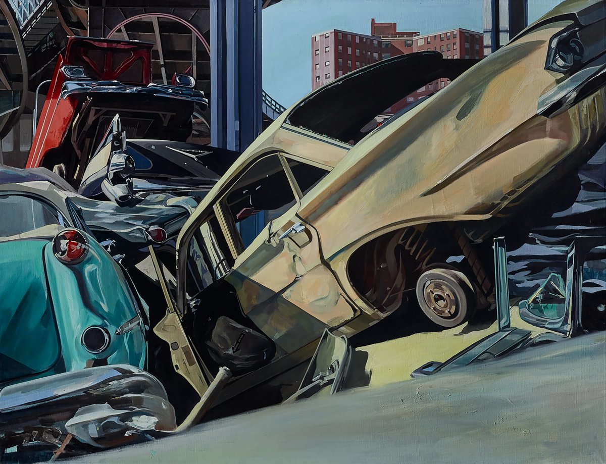 Richard Estes, Auto Graveyard, 1968