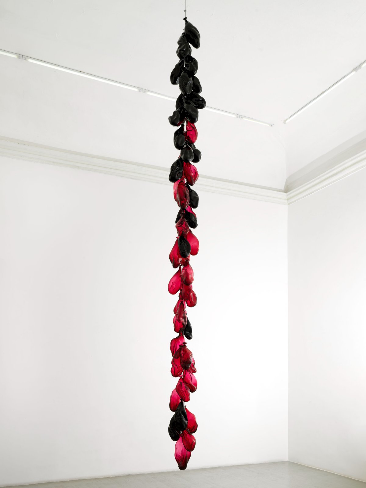 Michel François & Michel François, A souffle perdu (line black and red line), 2018