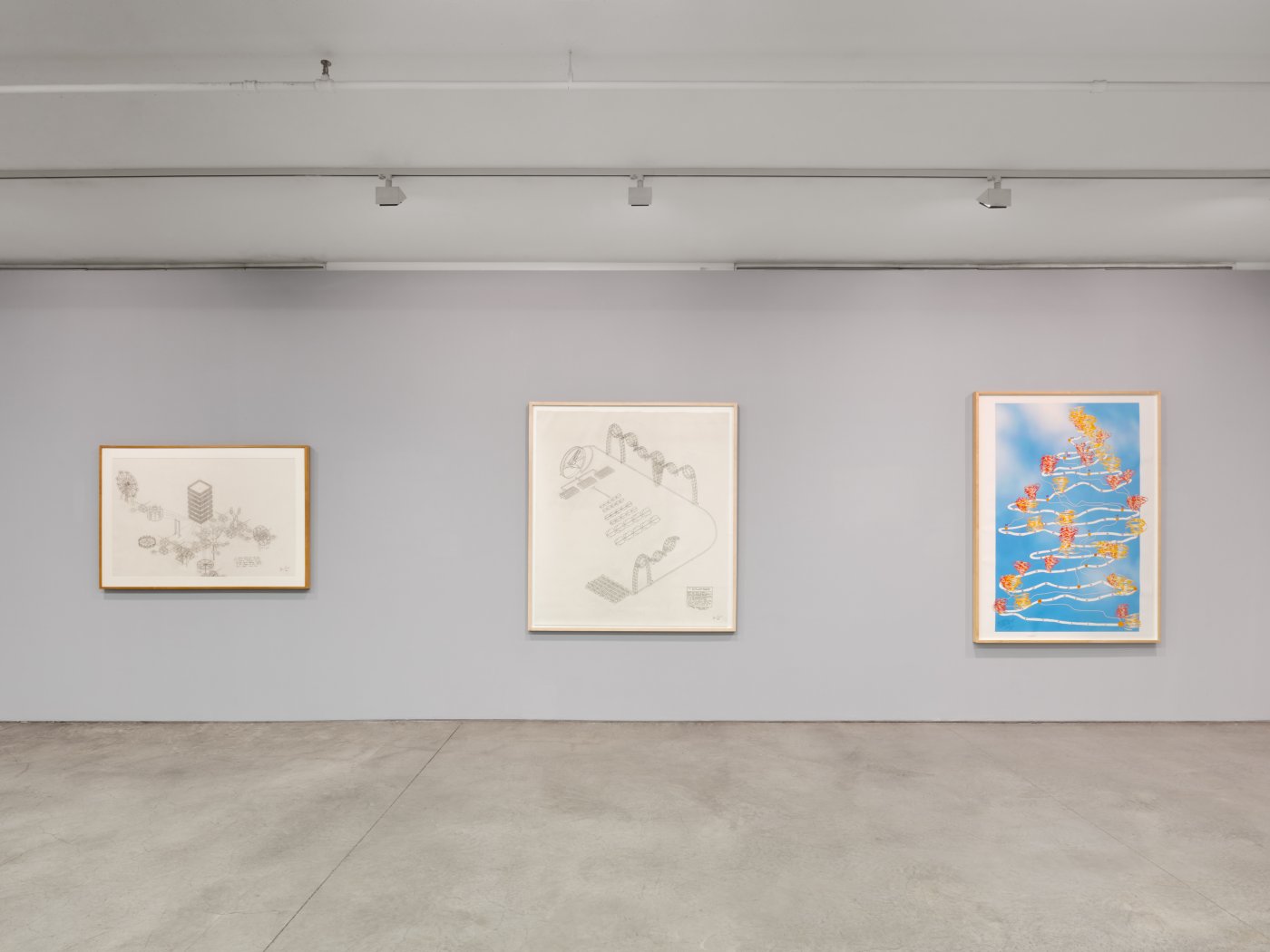 Installation image for Alice Aycock: Works on Paper, at Marlborough