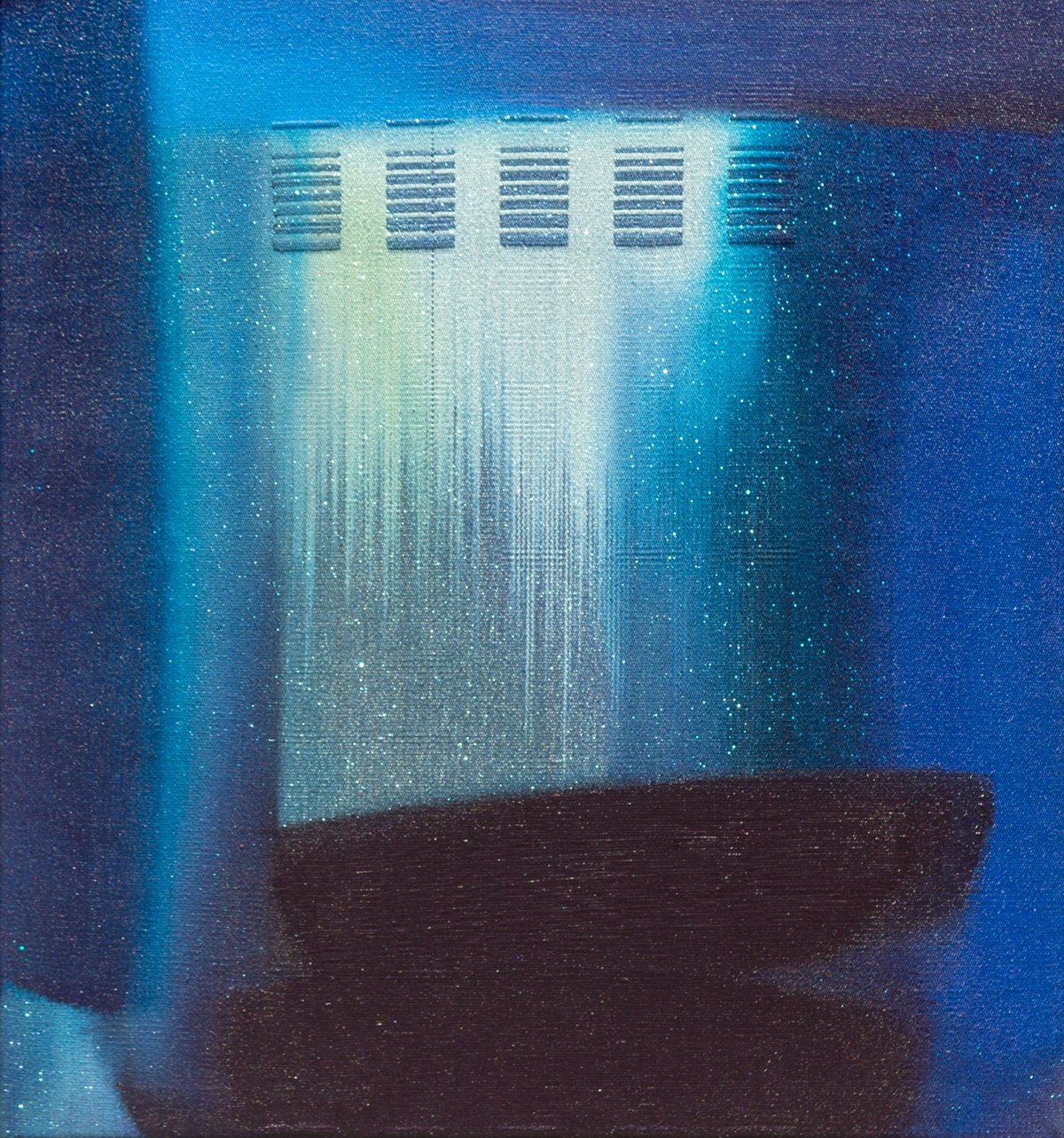 Ptolemy Mann, Thread Painting (Ultramarine), 2023