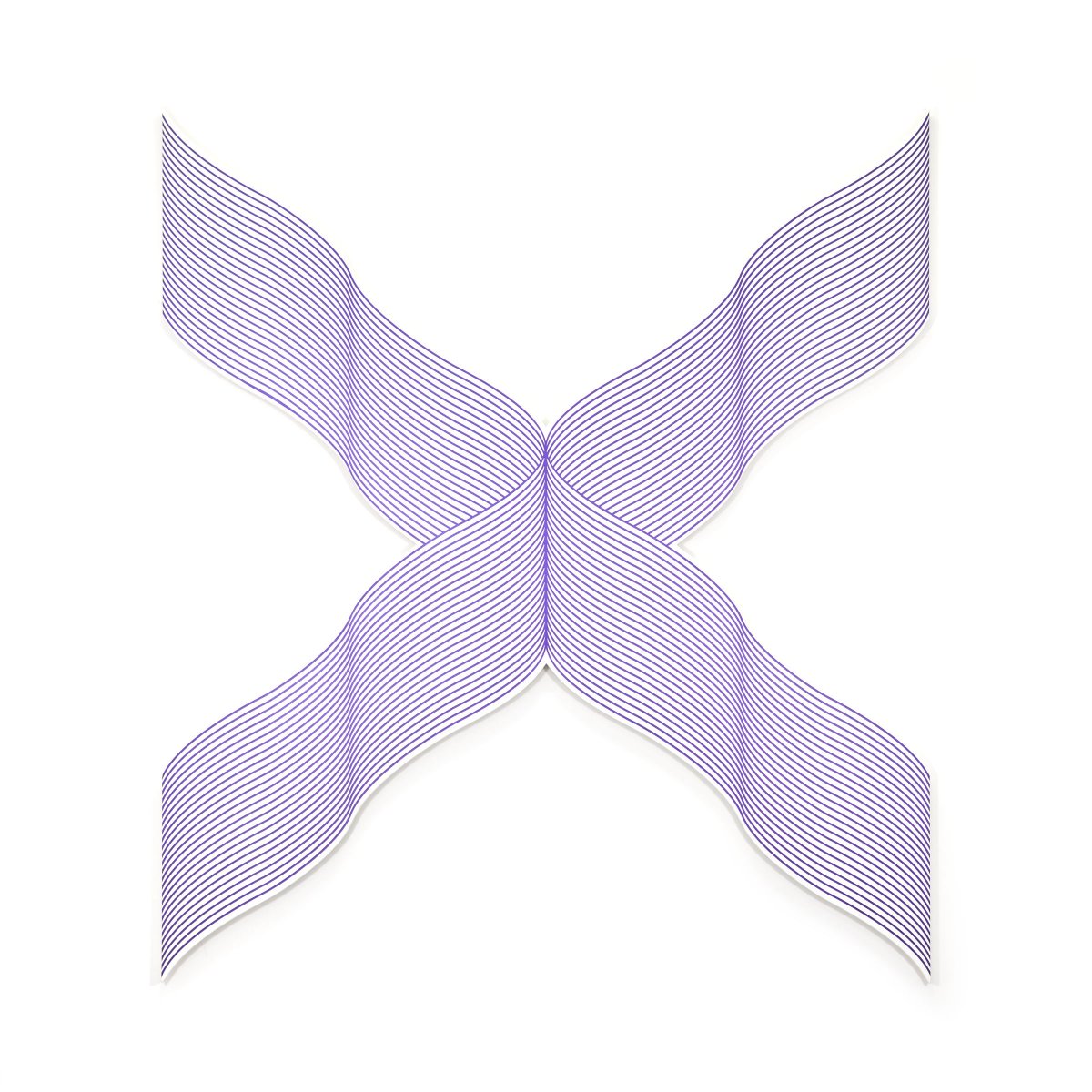 Philippe Decrauzat, X WAVE, VIOLET, 2023