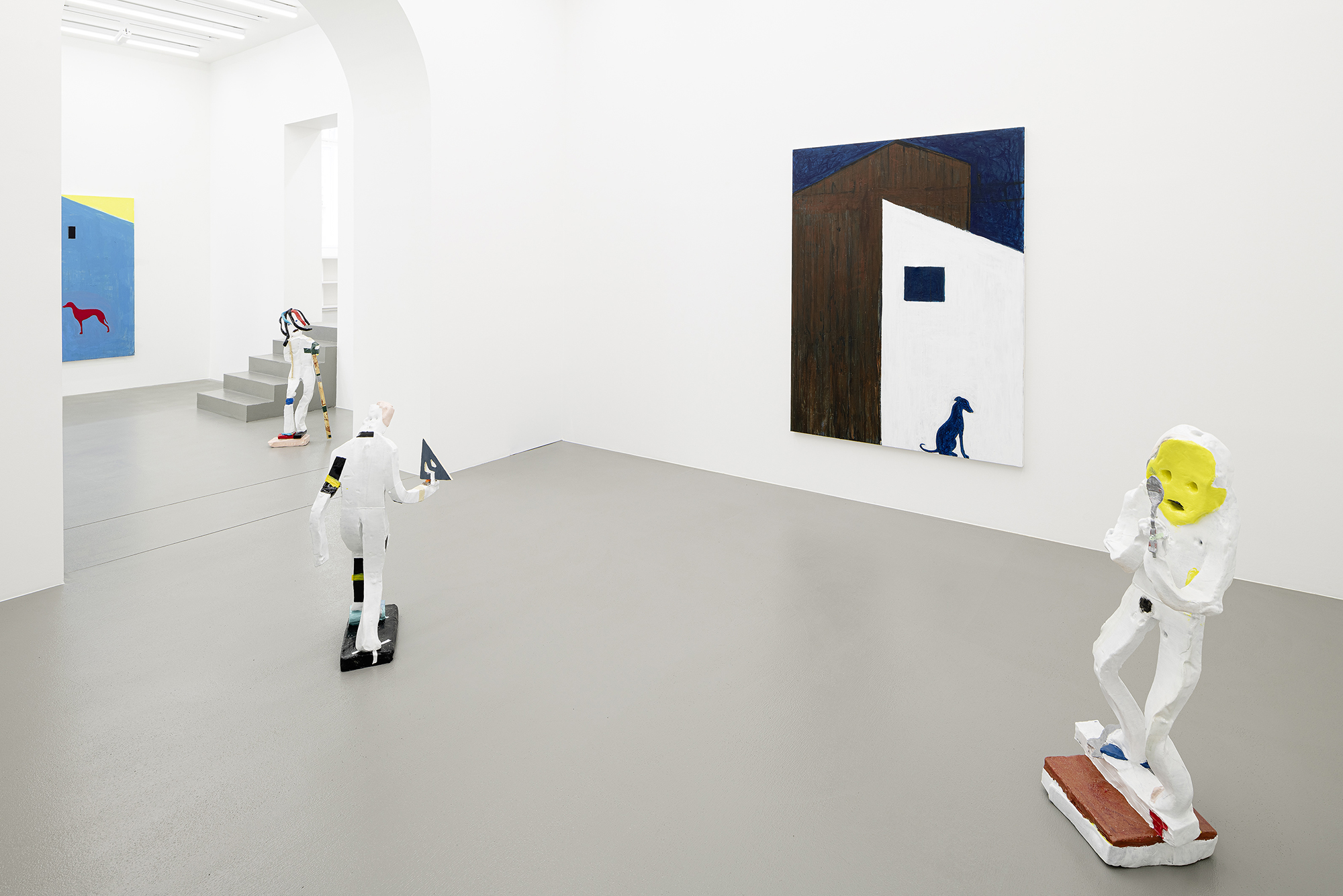 Installation image for Valentin Carron: Haus und Kropf, at Galerie Eva Presenhuber