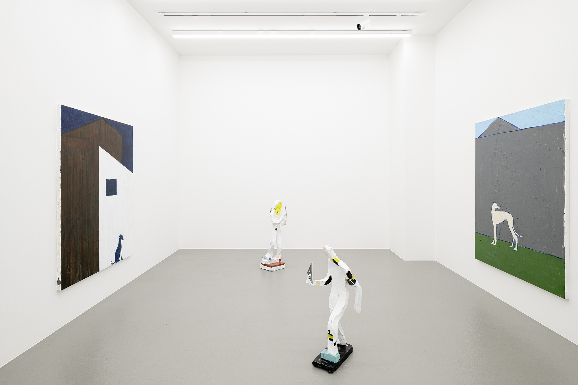Installation image for Valentin Carron: Haus und Kropf, at Galerie Eva Presenhuber