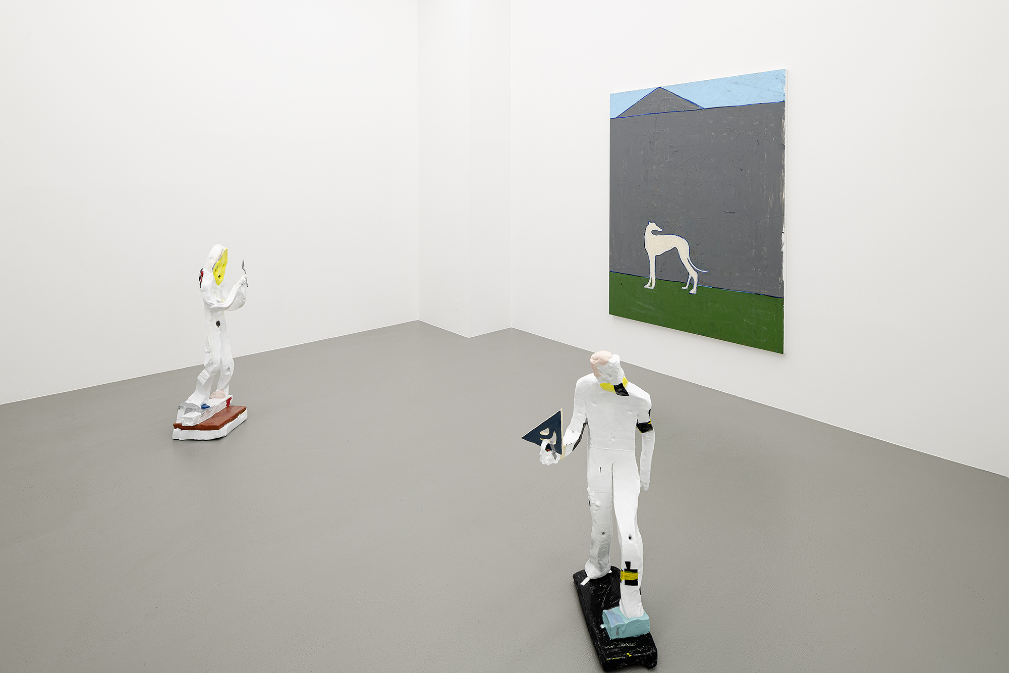 Installation image for Valentin Carron: Haus und Kropf, at Galerie Eva Presenhuber