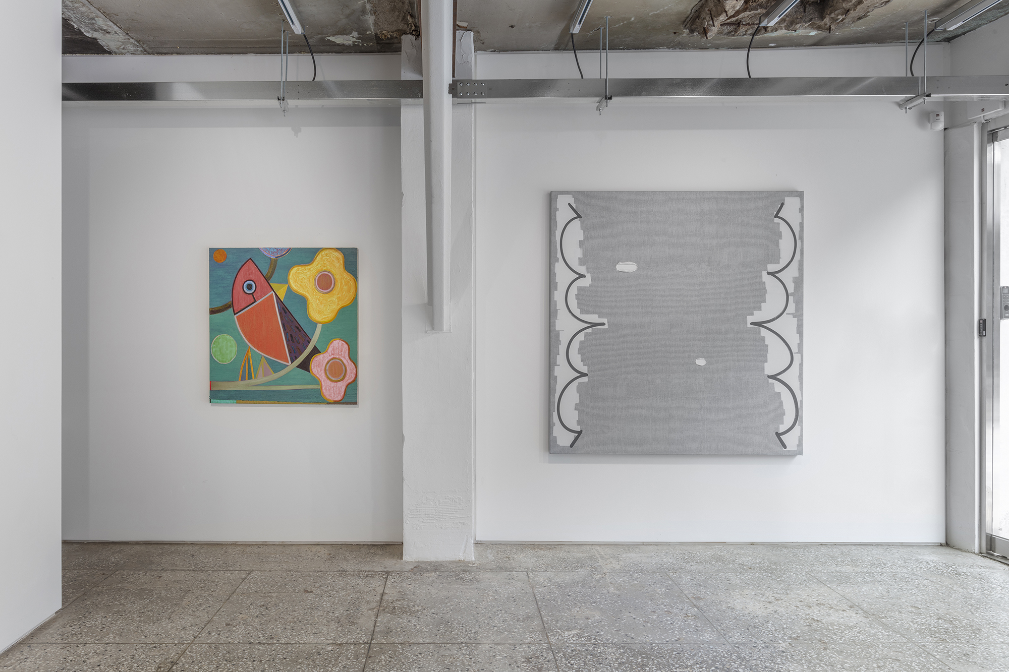 Installation image for Group Show, at Galerie Eva Presenhuber