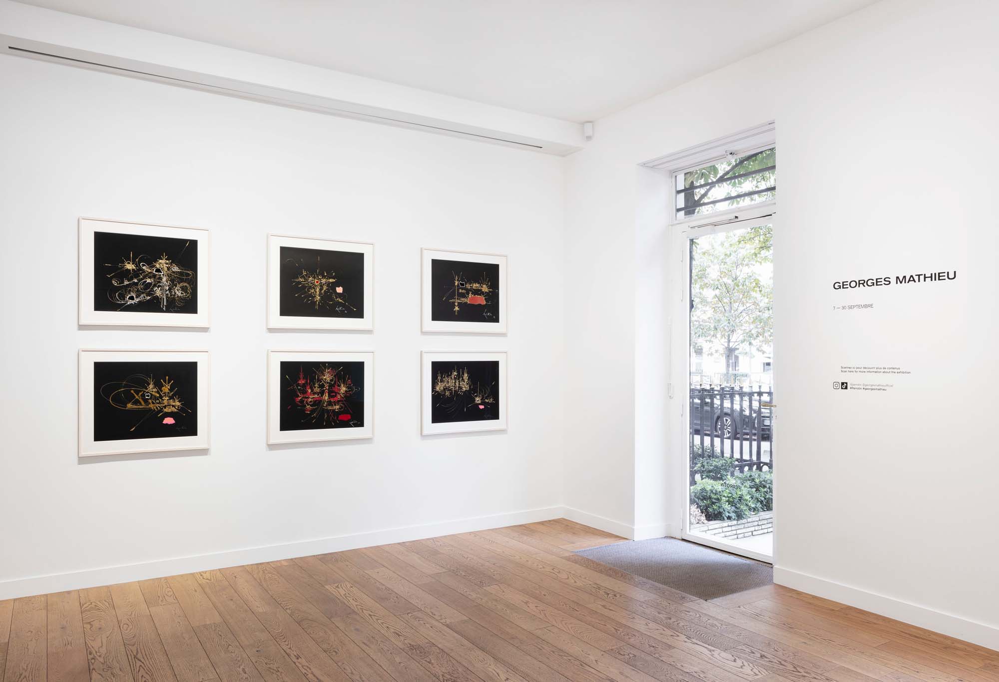 Installation image for Georges Mathieu, at Perrotin