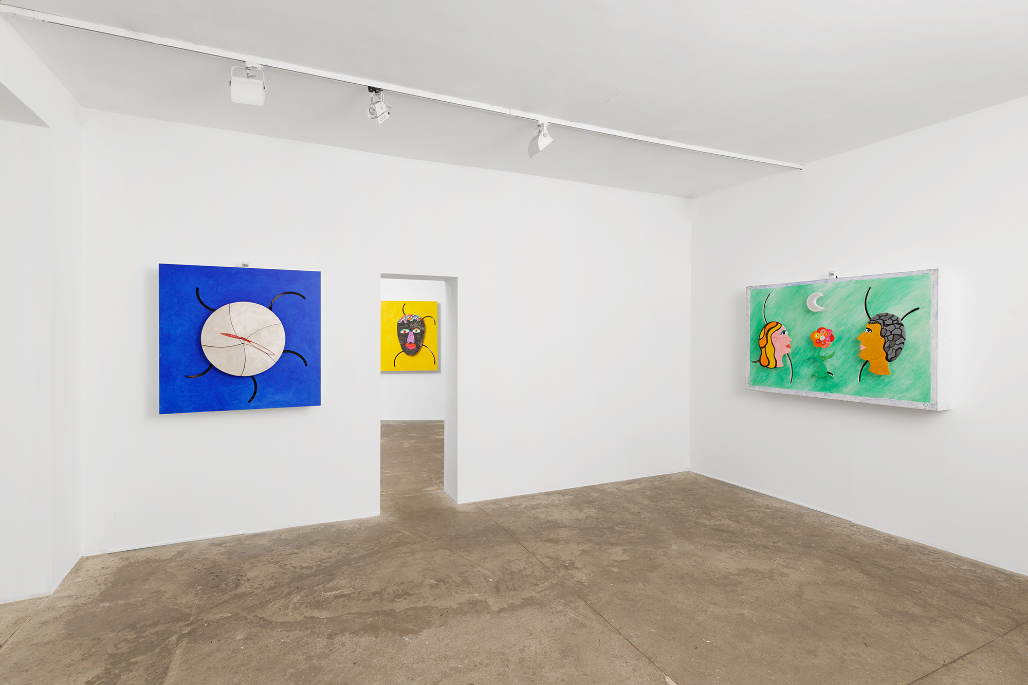 Installation image for Niki de Saint Phalle: Tableaux éclatés, at Galerie Georges-Philippe & Nathalie Vallois