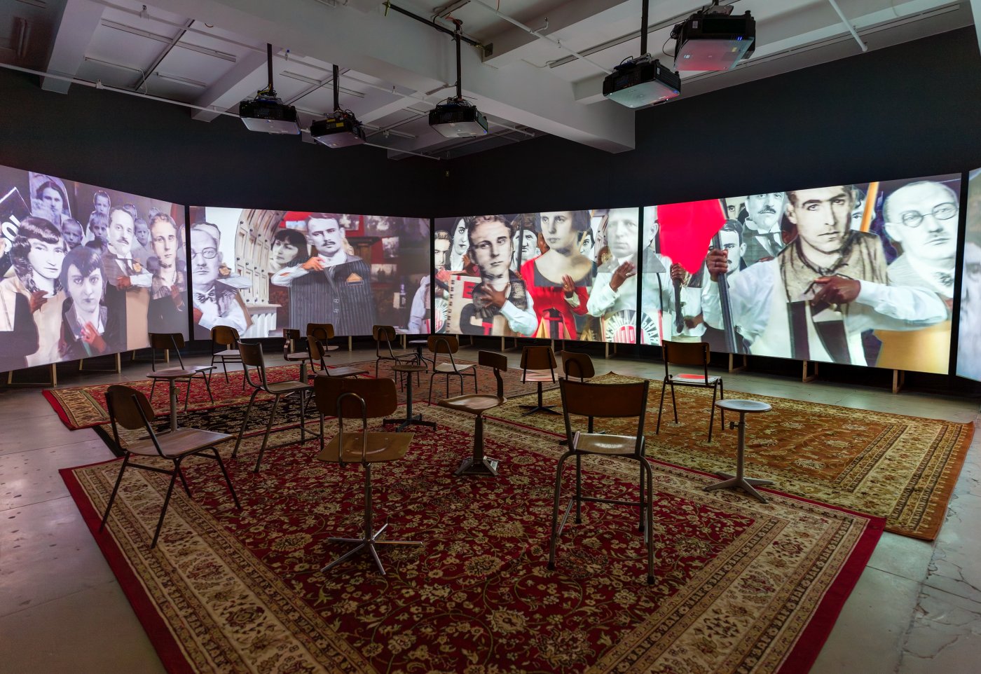 Installation image for William Kentridge: Oh To Believe in Another World, at Marian Goodman Gallery