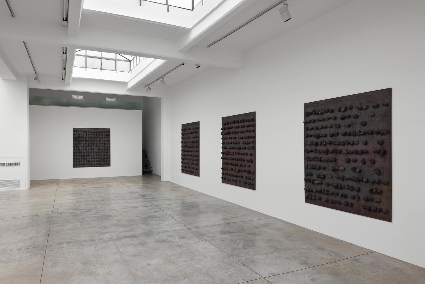 Installation image for Jannis Kounellis, at Cardi Gallery
