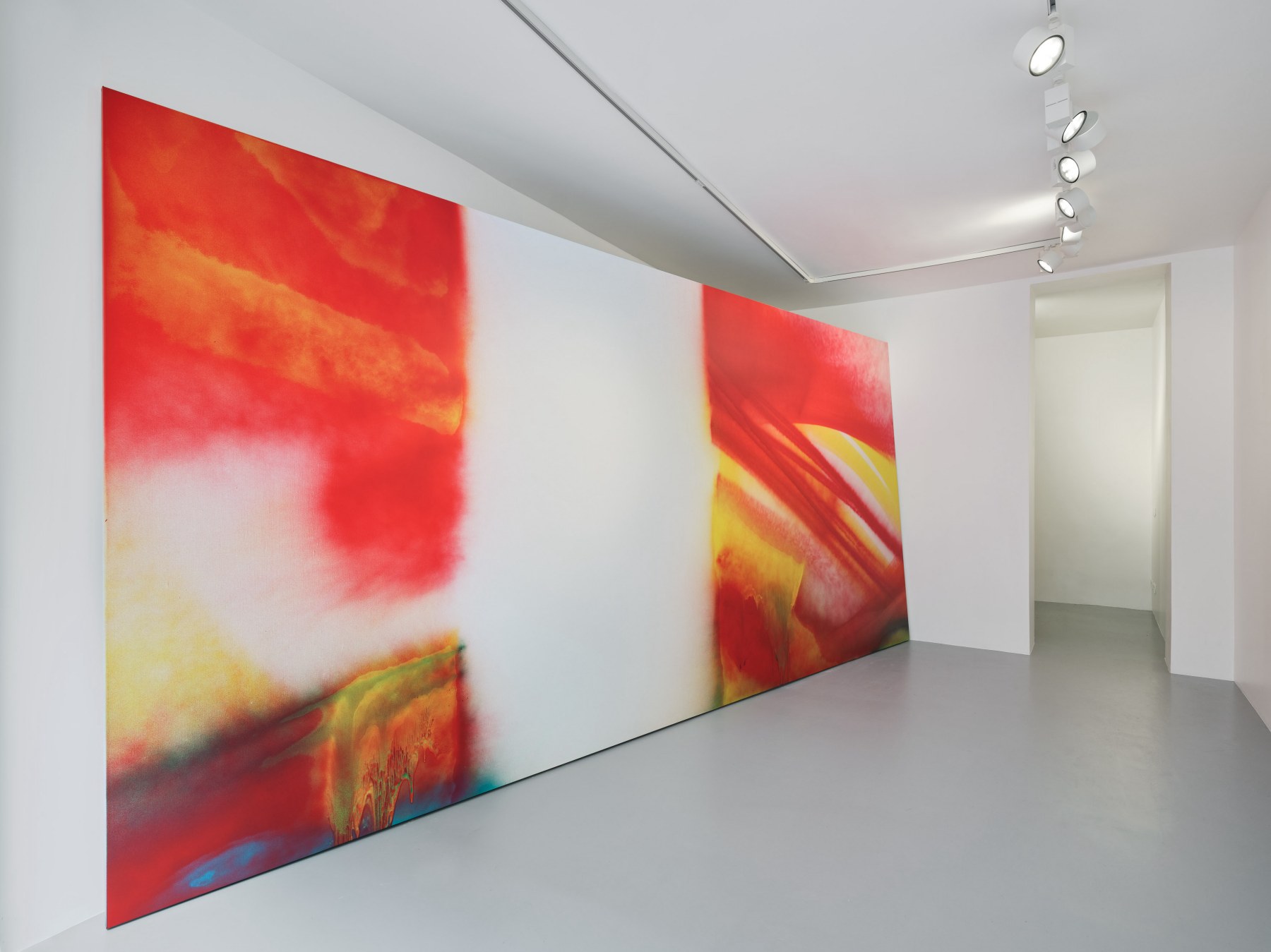 Installation image for Katharina Grosse: The Bedroom, at Galerie Max Hetzler