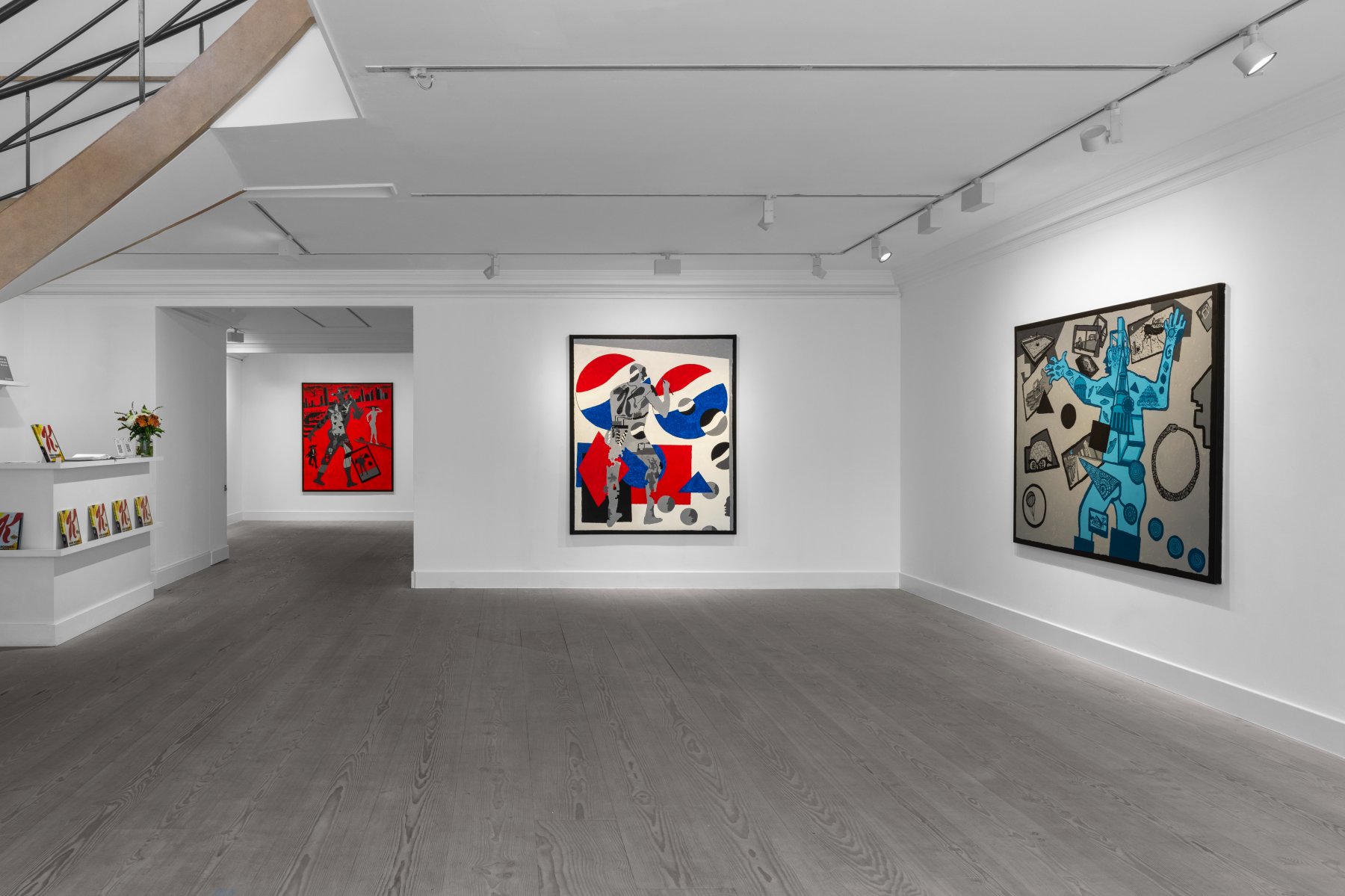 Installation image for Derek Boshier: Reinventor, at Gazelli Art House
