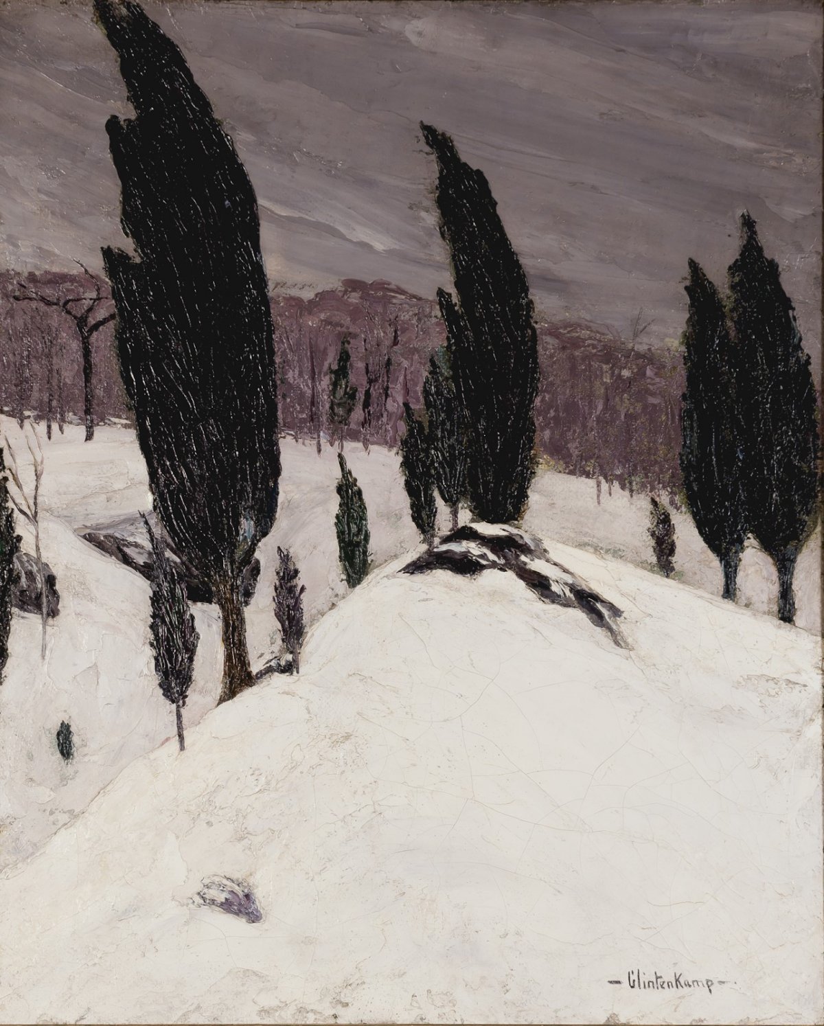 Henry Glintenkamp, Poplars in Winter, 1912   