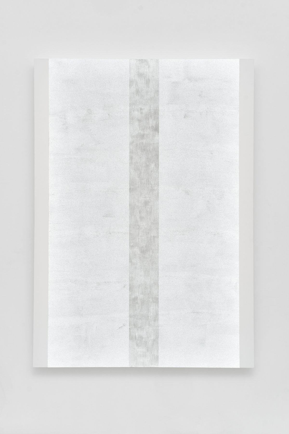 Mary Corse, Untitled (White Inner Band with  White Sides, Beveled), 2023