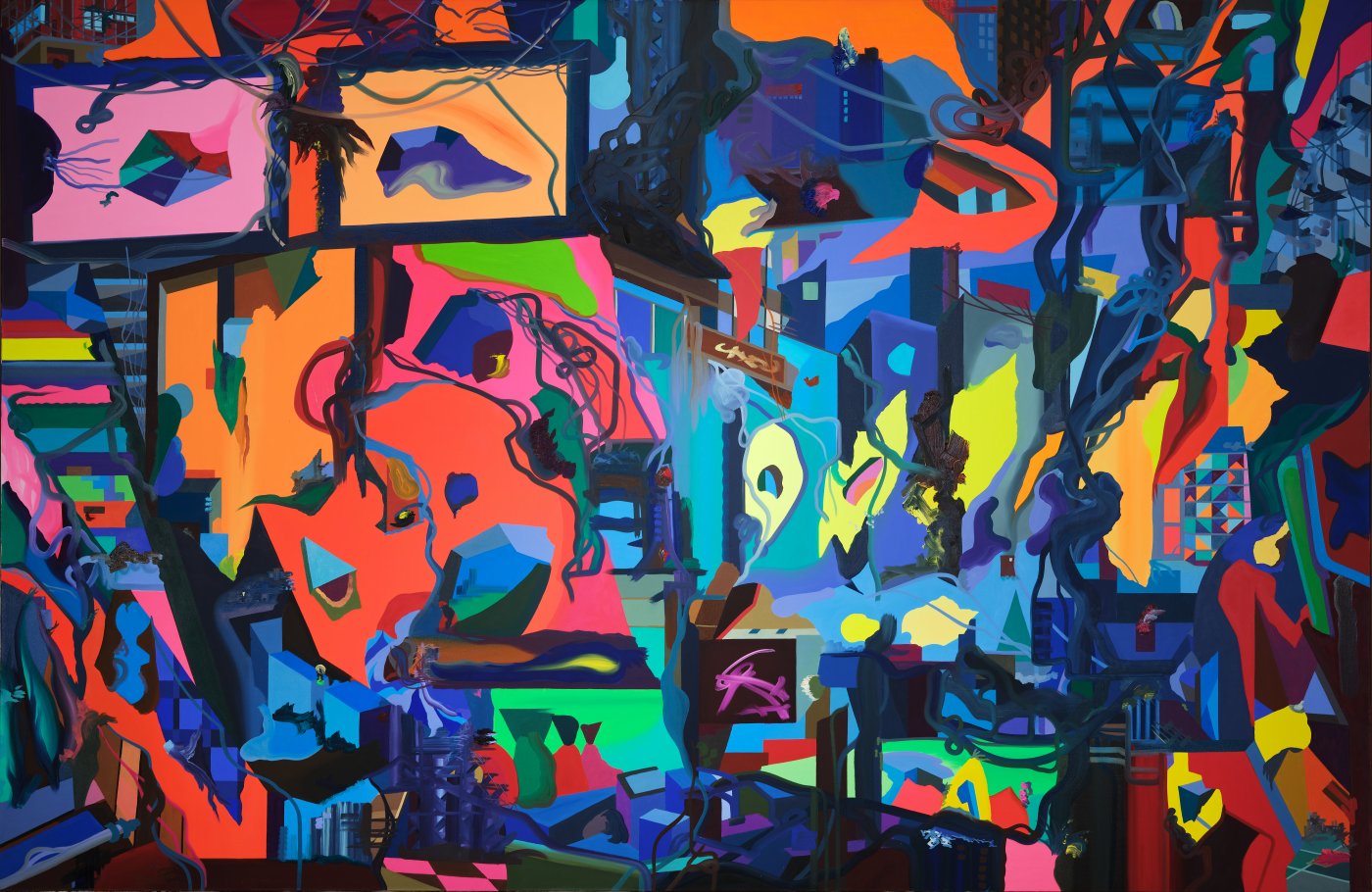 Franz Ackermann, Franz Ackermann, Franz Ackermann, Franz Ackermann, Franz Ackermann & Franz Ackermann, Empty Window, 2023 