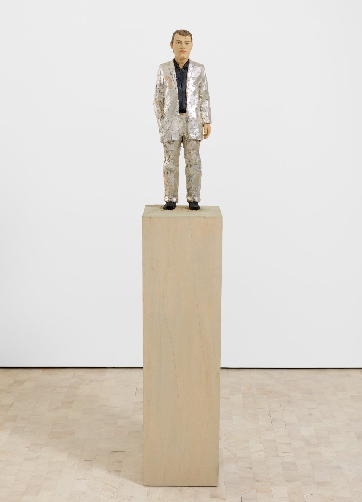 Stephan Balkenhol, Man in a Silver Suit, 2022