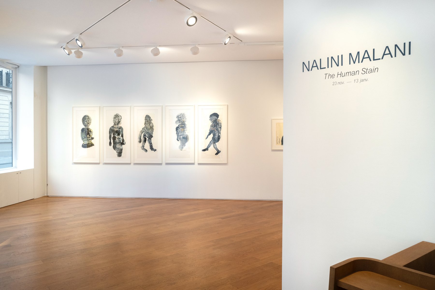Installation image for Nalini Malani: The Human Stain, at Galerie Lelong & Co.