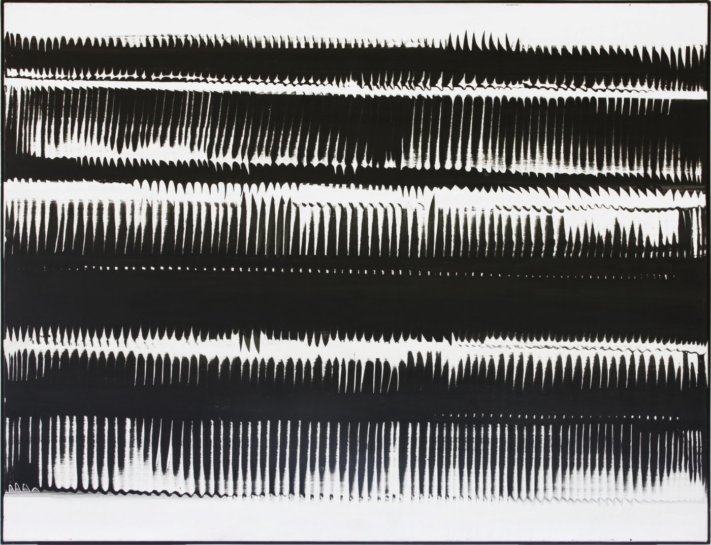 Heinz Mack, Dynamische Struktur in Schwarz (Dynamic Structure in Black), 1962 