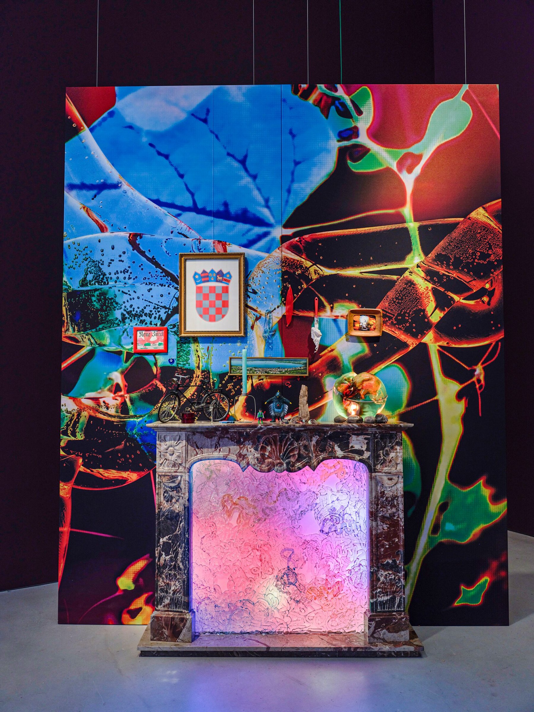Installation image for Pipilotti Rist. Prickling Goosebumps & a Humming Horizon, at Hauser & Wirth