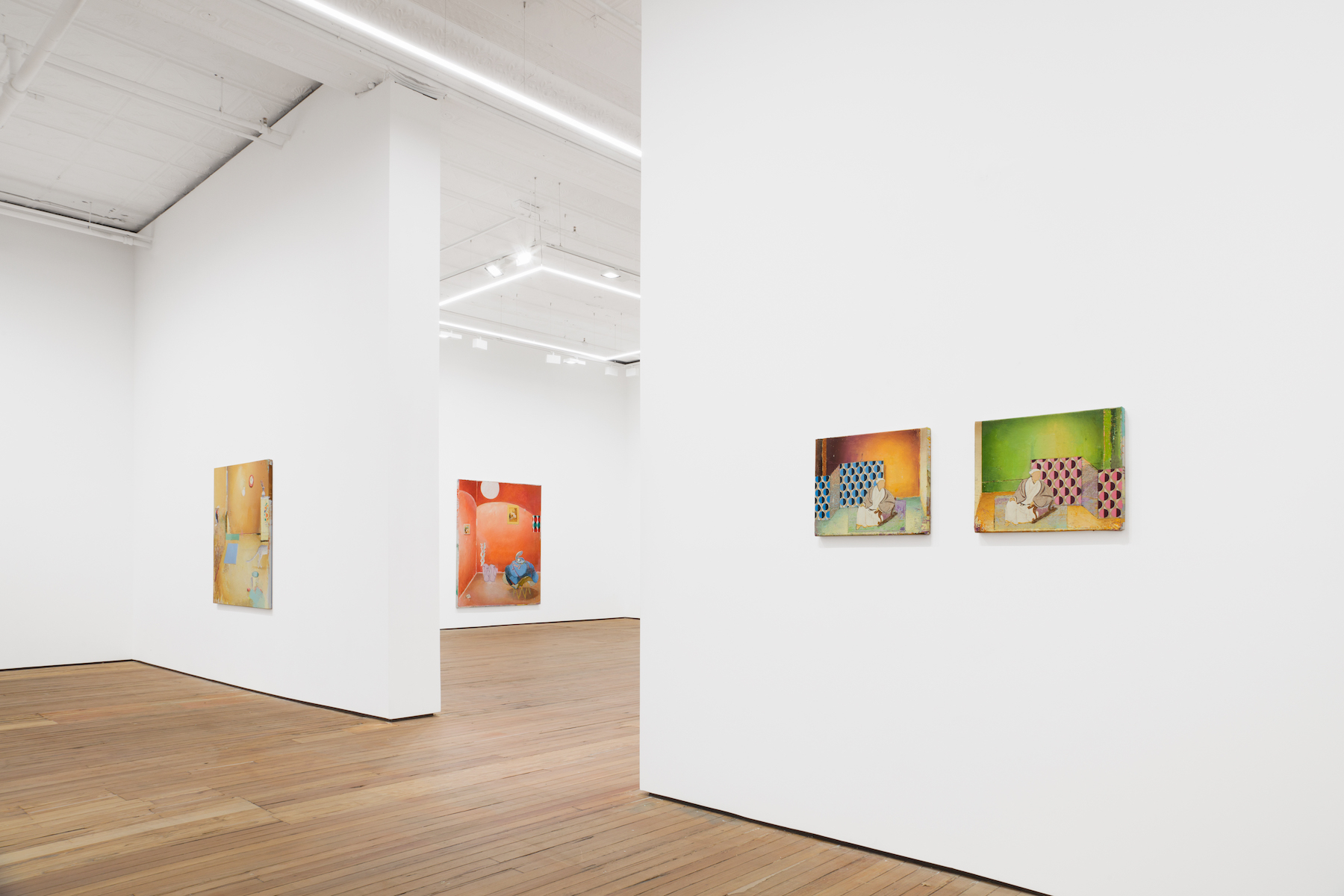 Installation image for Matthias Weischer: Sequence, at GRIMM