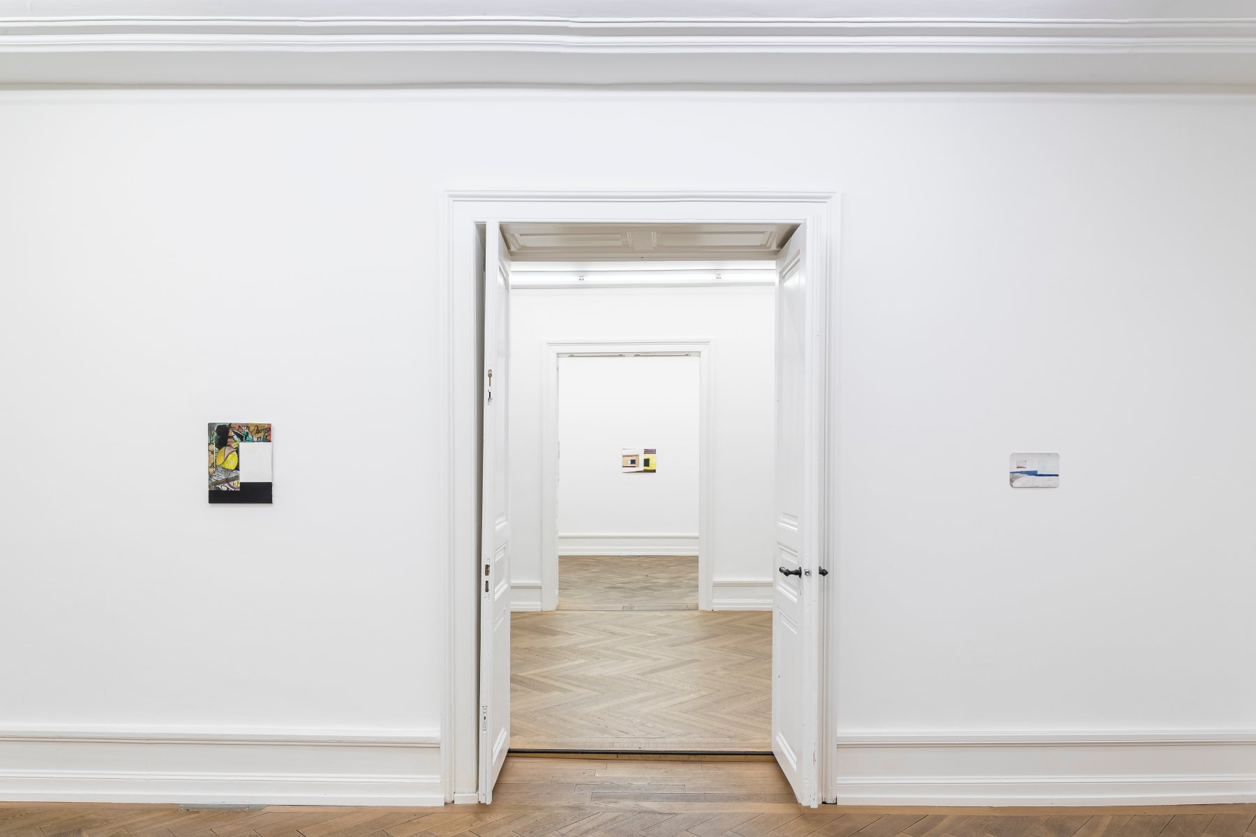 Installation image for Ernst Caramelle: Ausstellung (vorbeiziehend), at Mai 36 Galerie