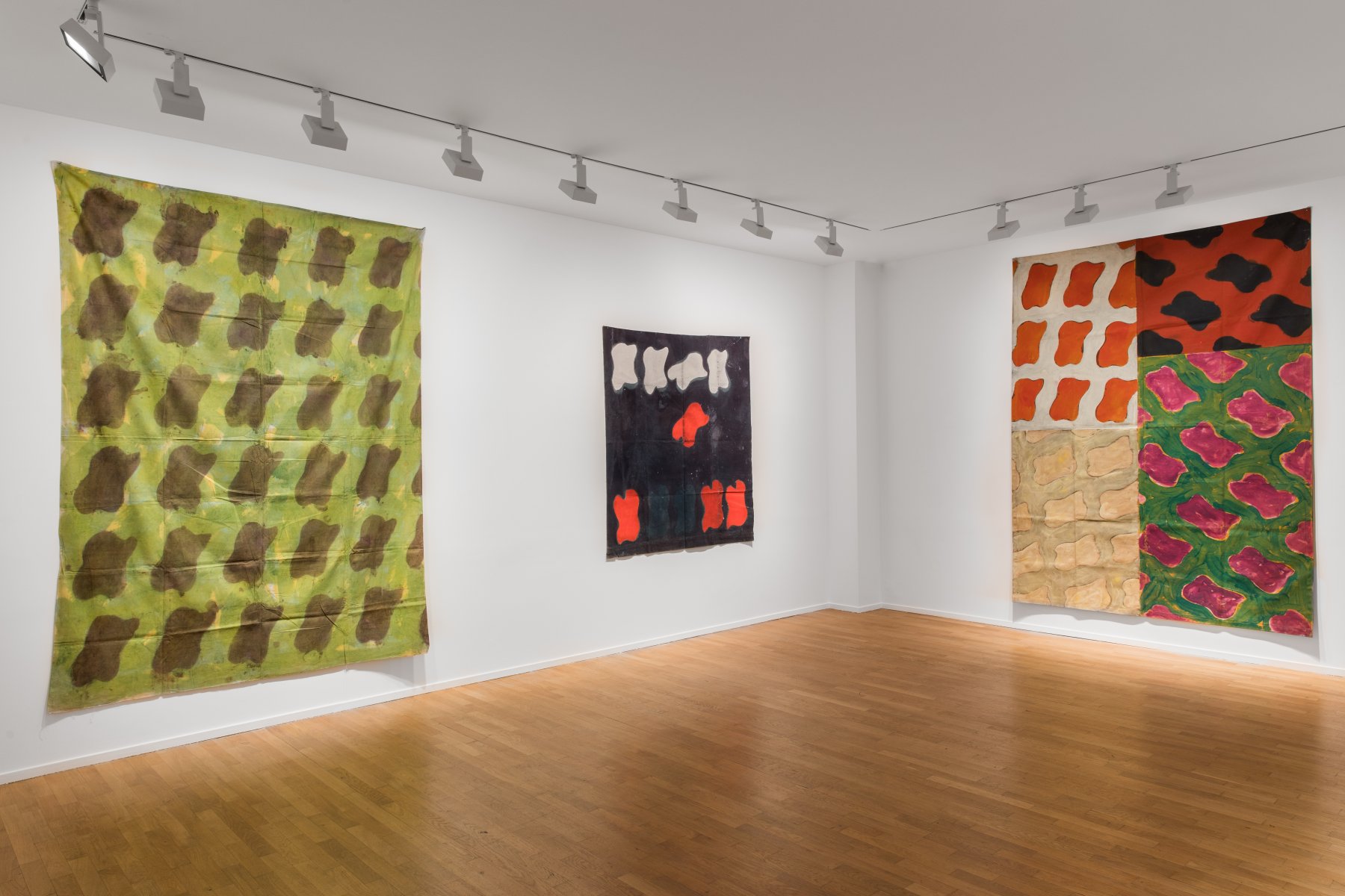 Installation image for Claude Viallat: Tribute to Color - Canvases 1966-2023, at Templon