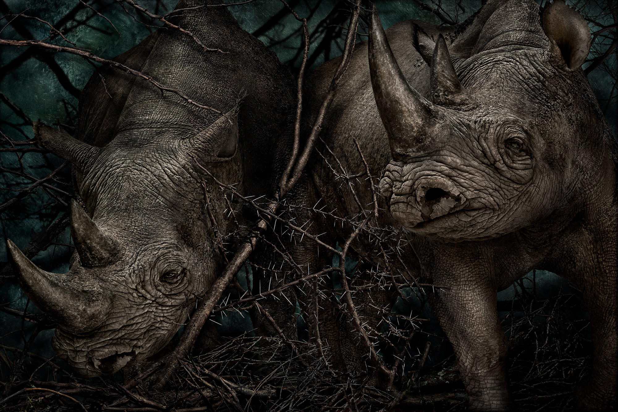 Mario Testino, Diceros bicornis, Kenya, 2023