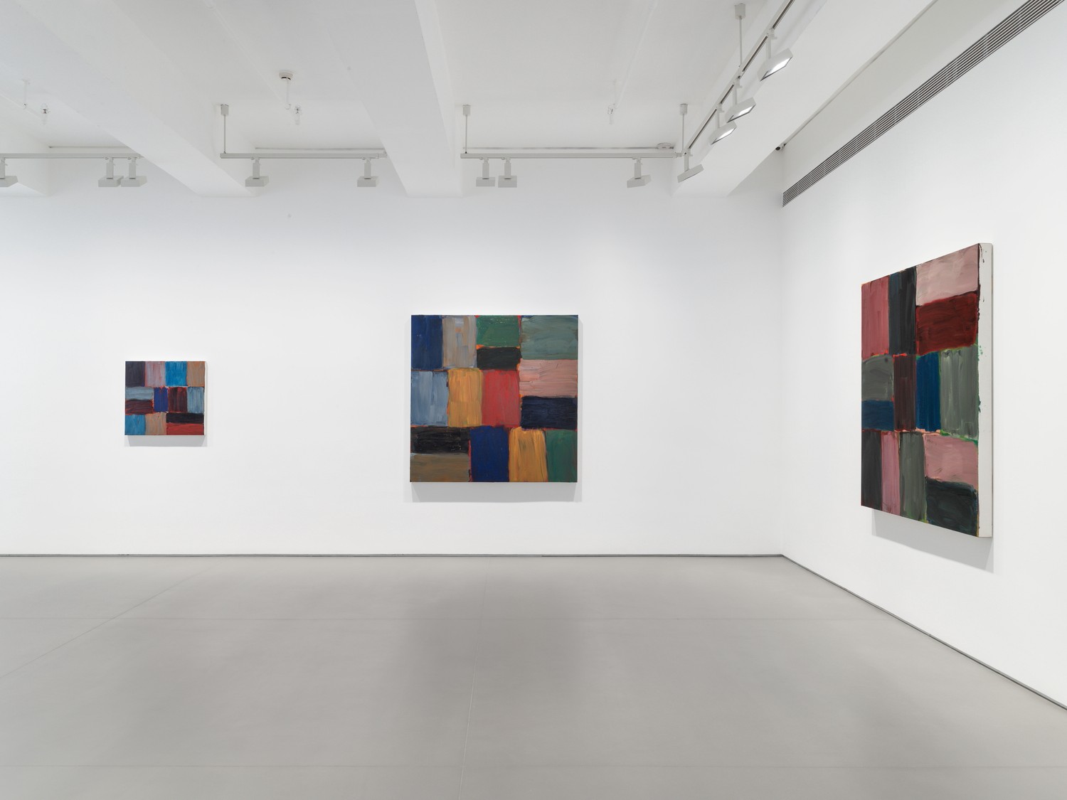 Installation image for Sean Scully: Wall of Light Land, at Lisson Gallery