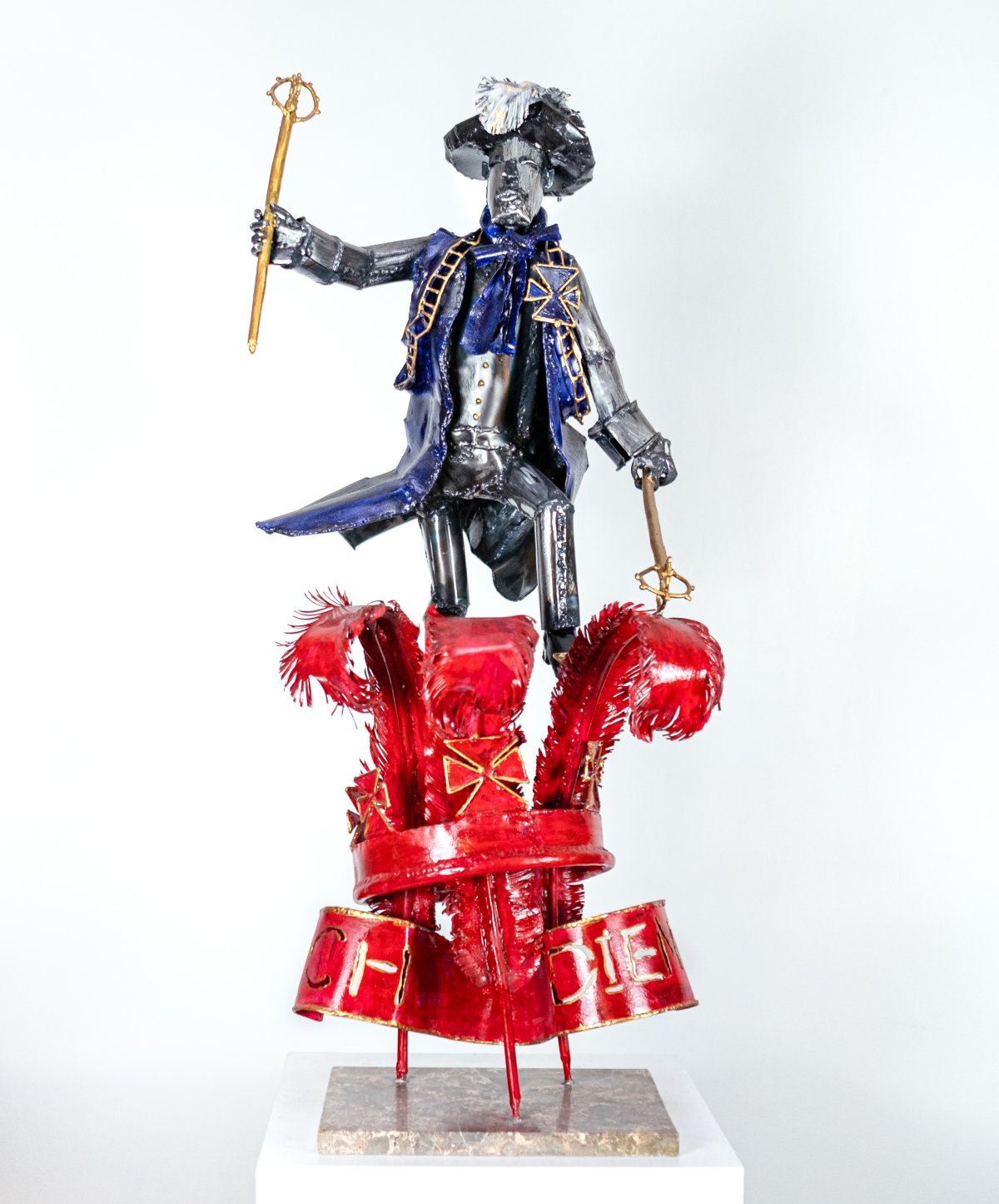 Sokari Douglas Camp, Stepping on Insignia / Climbing Feather, 2023