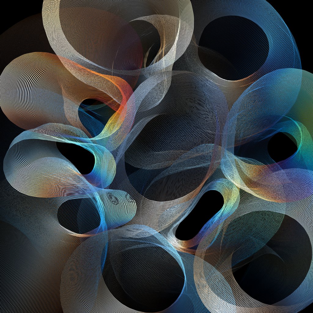 Zach Lieberman, Blob Family Dashed, 2024