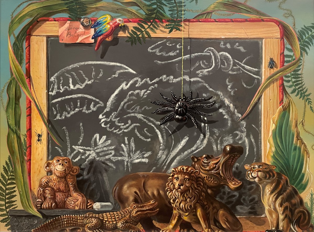 Aaron Bohrod, Black Board Jungle, 1984 