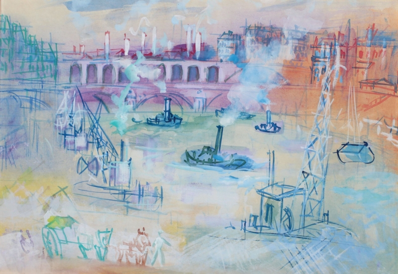 Image for Raoul and Jean Dufy. Works on Paper Featuring the Electricité Series, at Findlay Galleries
