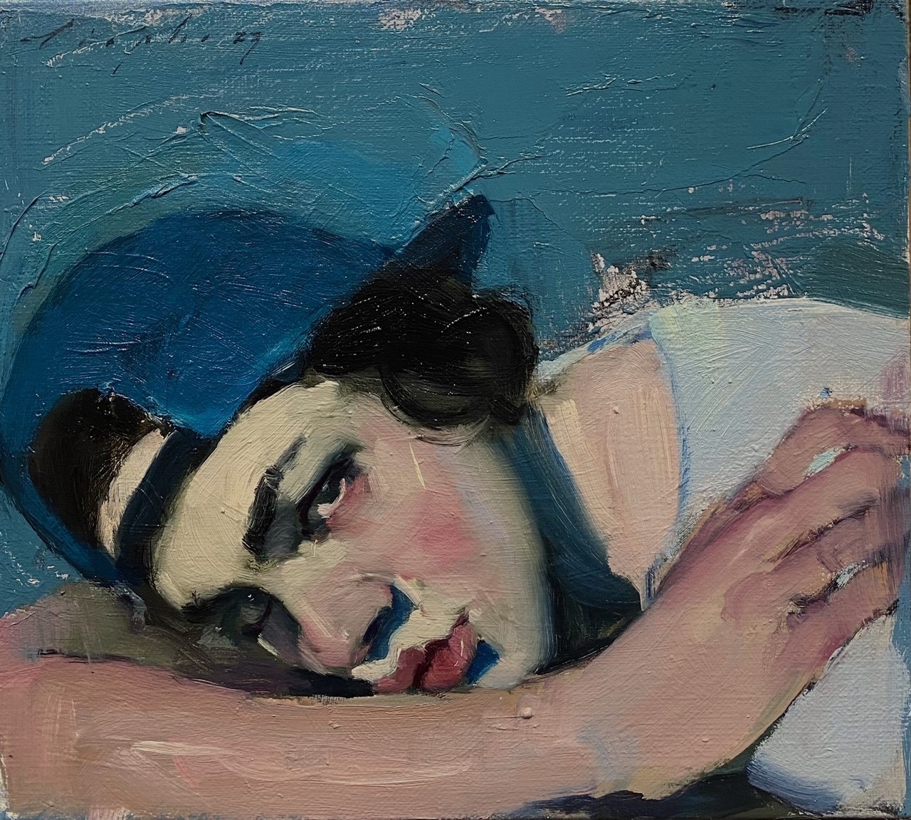 Malcolm Liepke, Boy in Baseball Cap, 2023