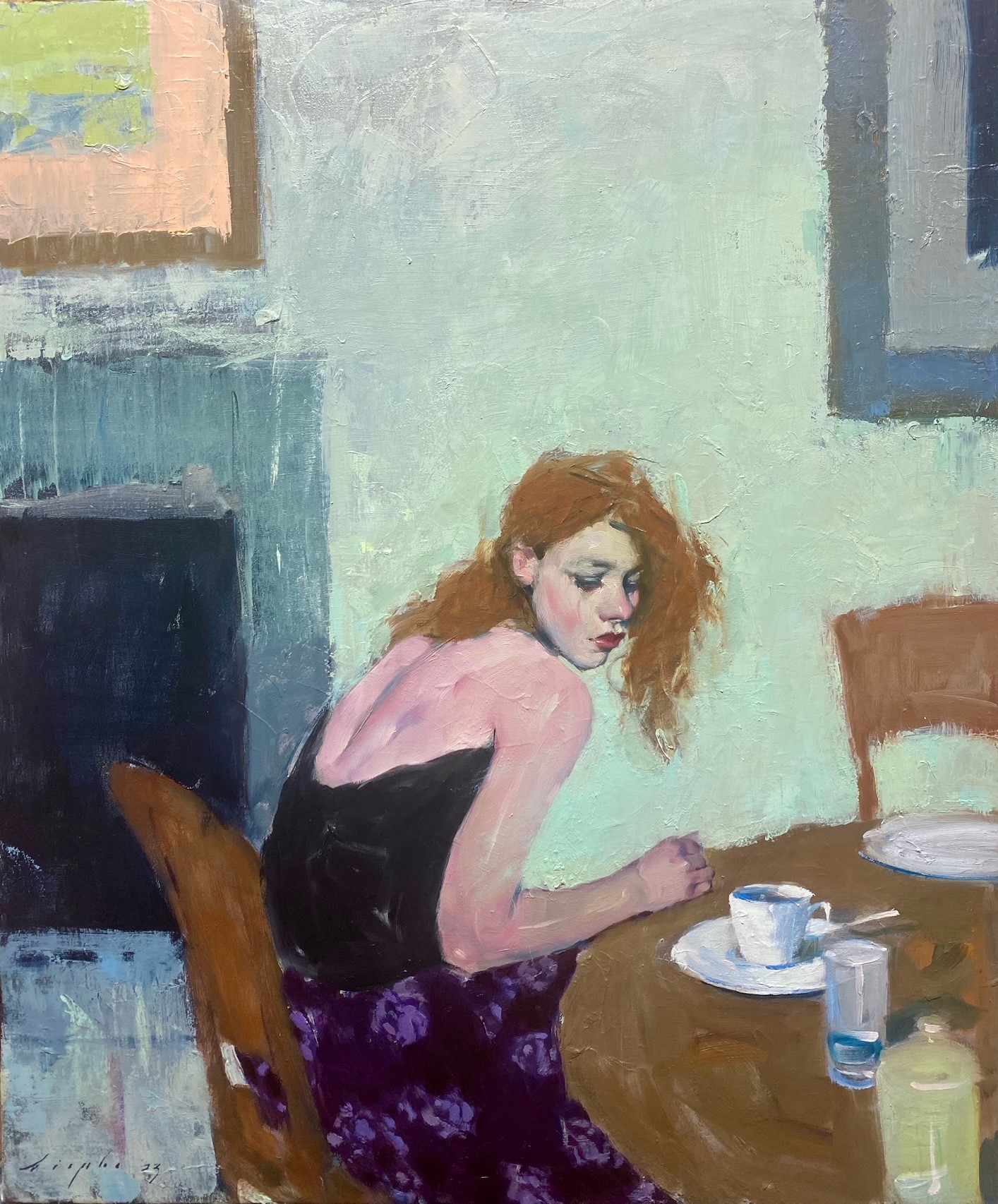 Malcolm Liepke, Morning Coffee, 2023