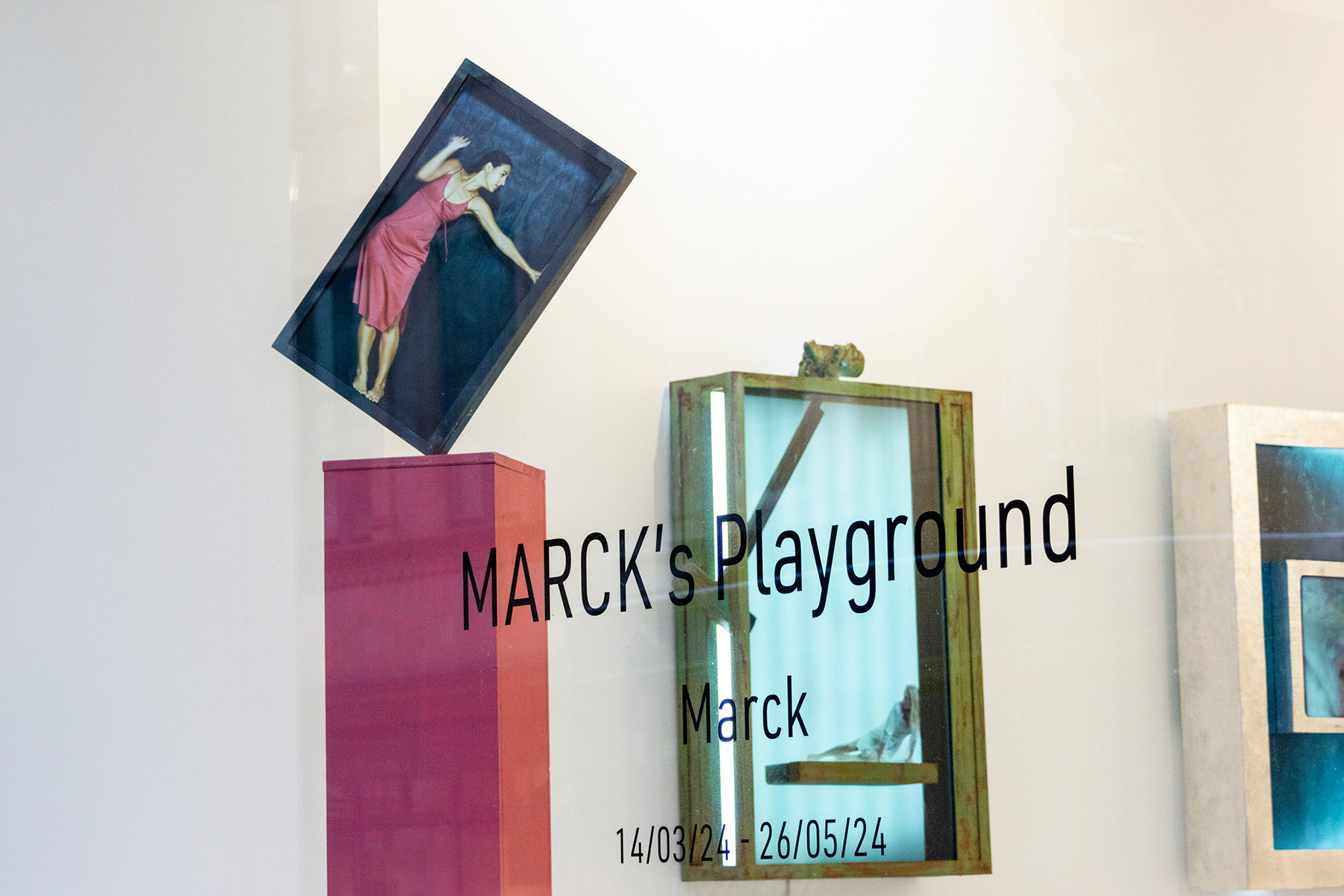 Installation image for Marck’s Playground, at Bluerider ART