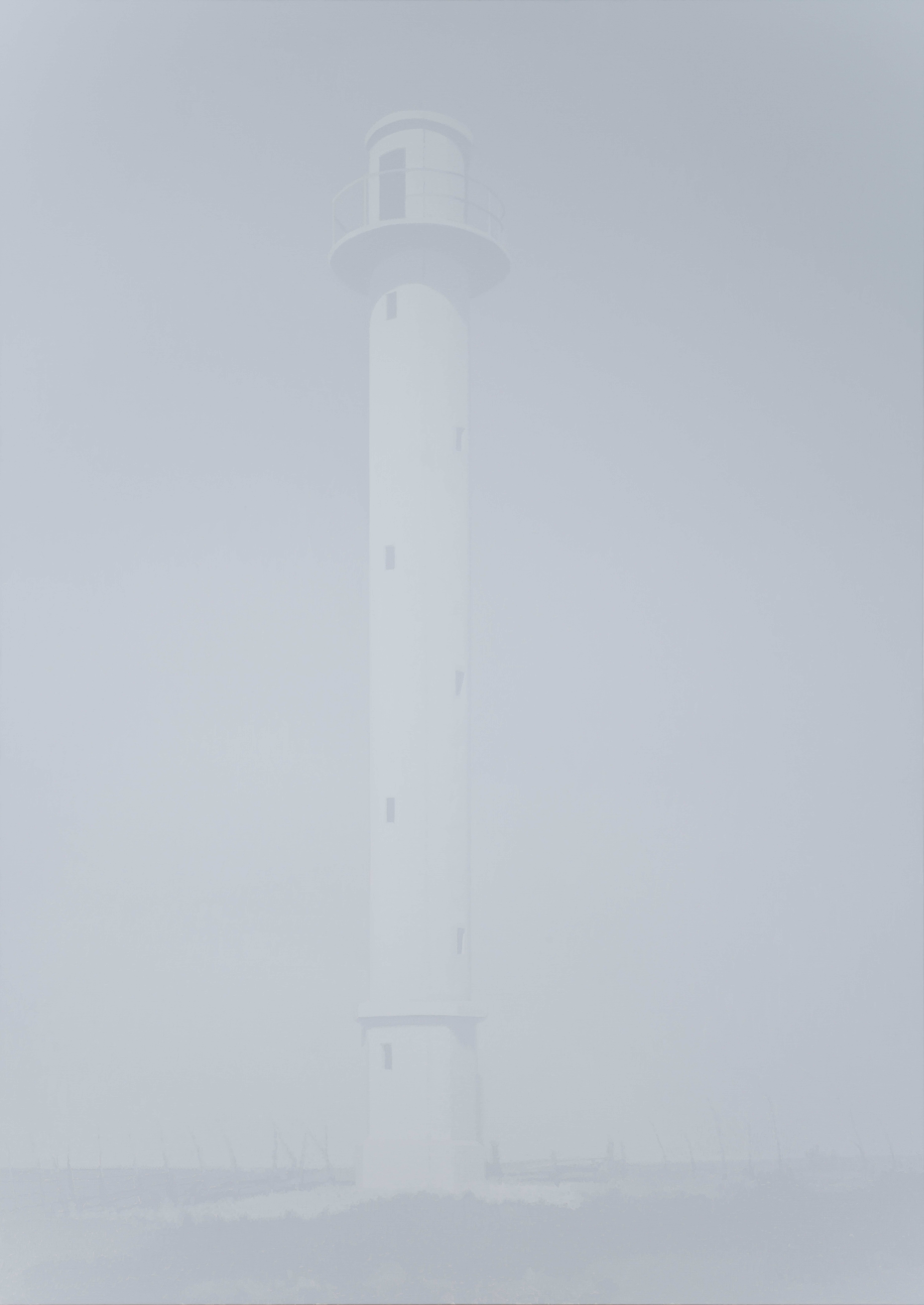 Kristi Kongi & Tõnis Saadoja, Painting of Norrby Lower Lighthouse (After Photo by Helene Fendt), 2023