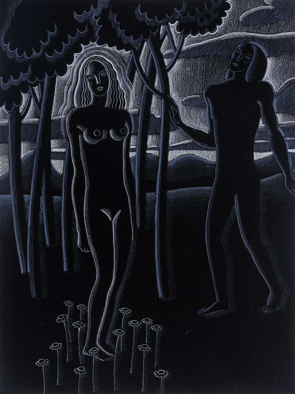 Winold Reiss, [Opus 3: Adam and Eve in the Garden]