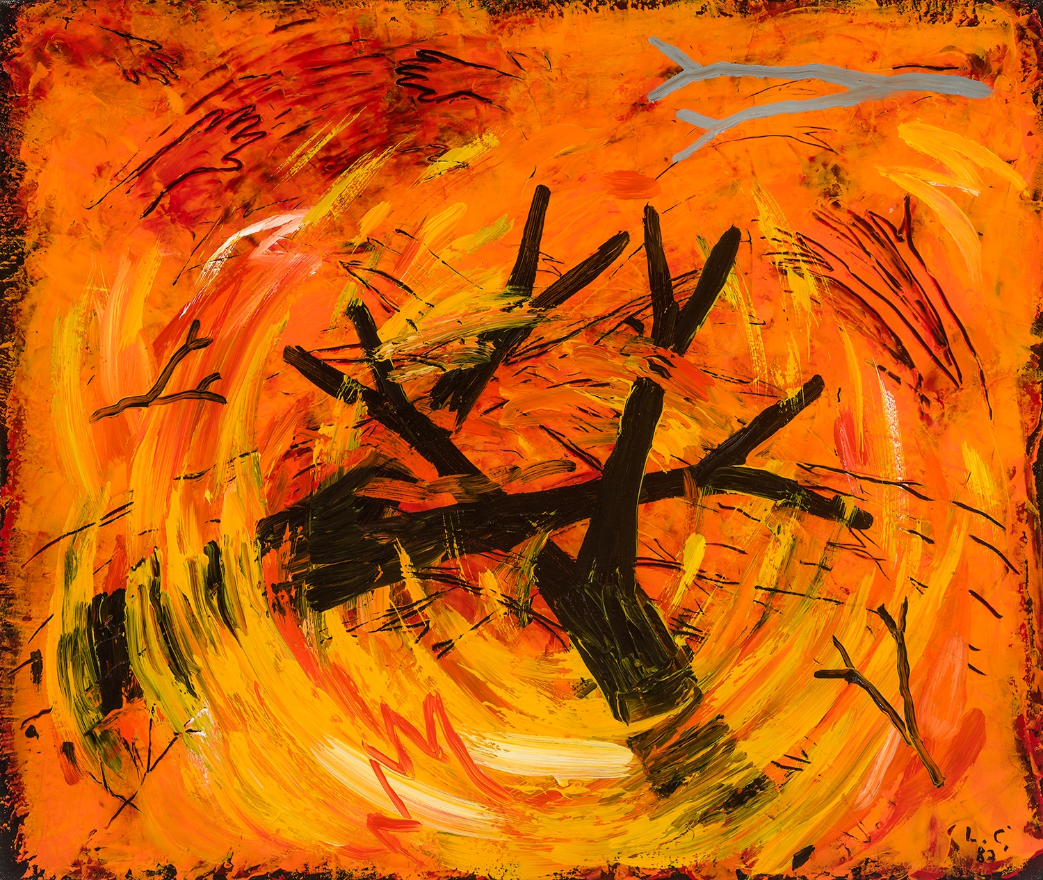 Louisa Chase, Untitled (Fire Study), 1983