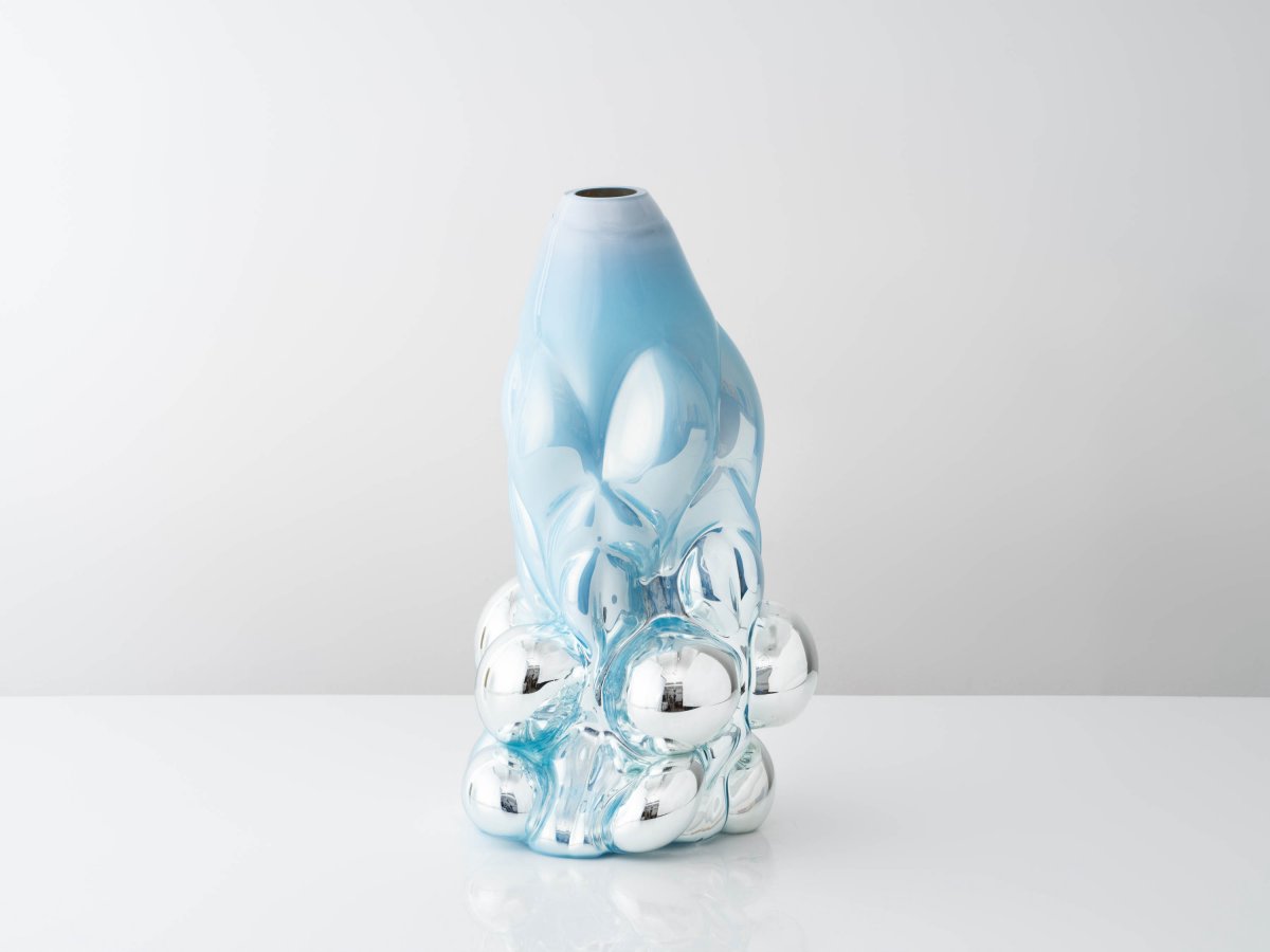 Hanna Hansdotter, Baby Baroque Print, Baby Blue Metallic, 2023