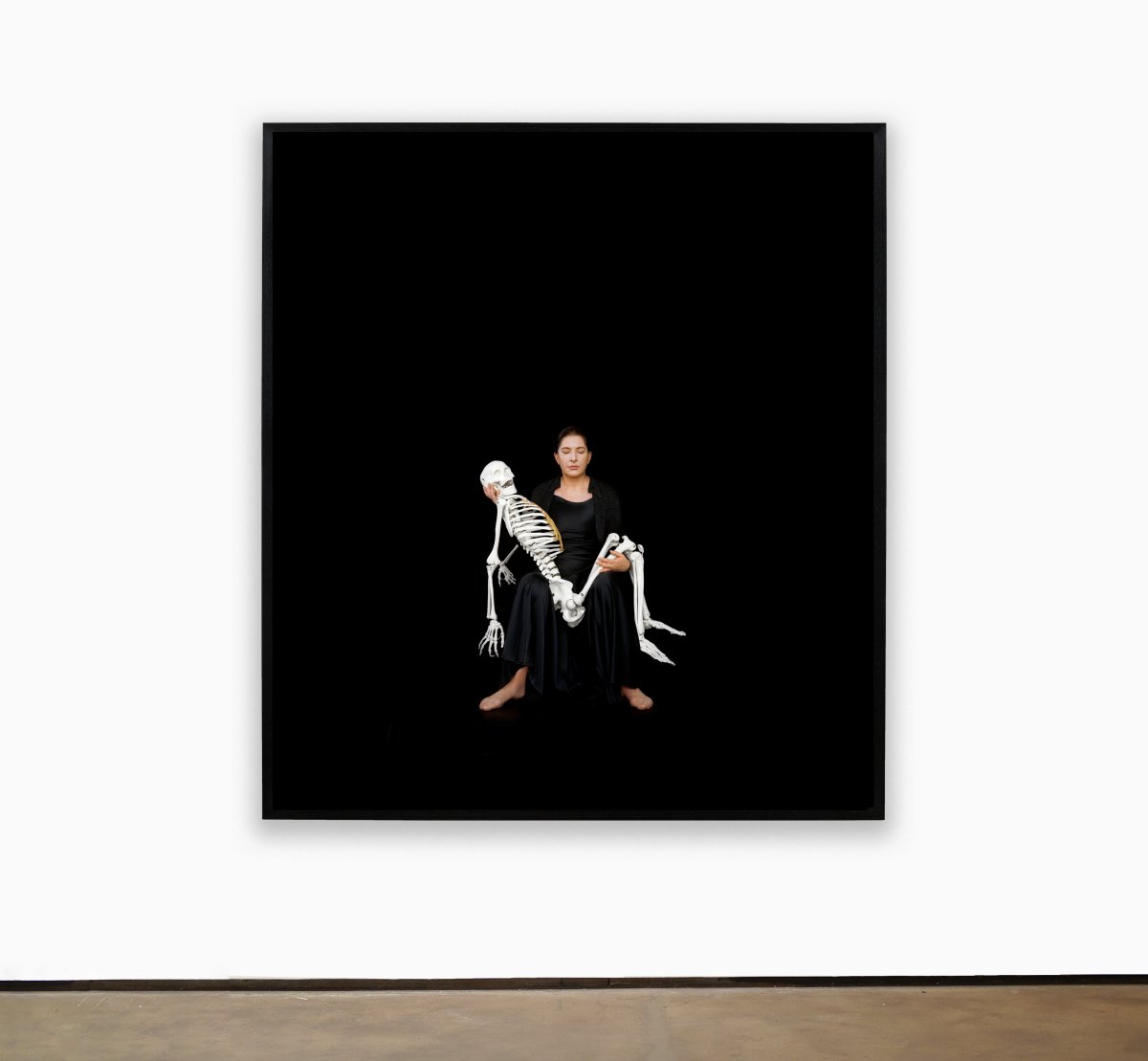 Marina Abramović, Holding the Skeleton, 2008, printed 2023