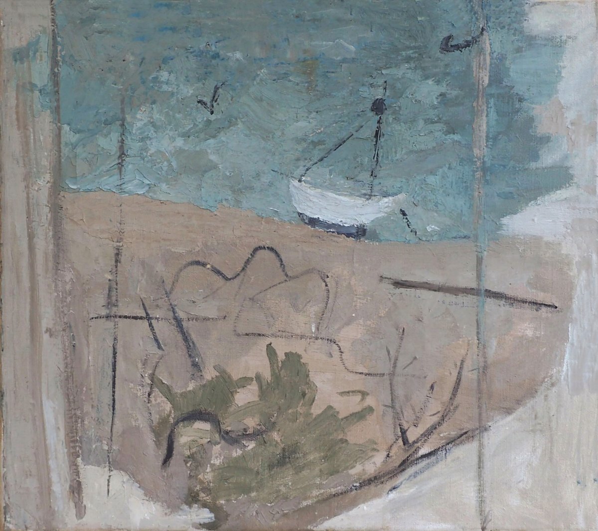 Mary Potter, Boat and Beach, c.1958